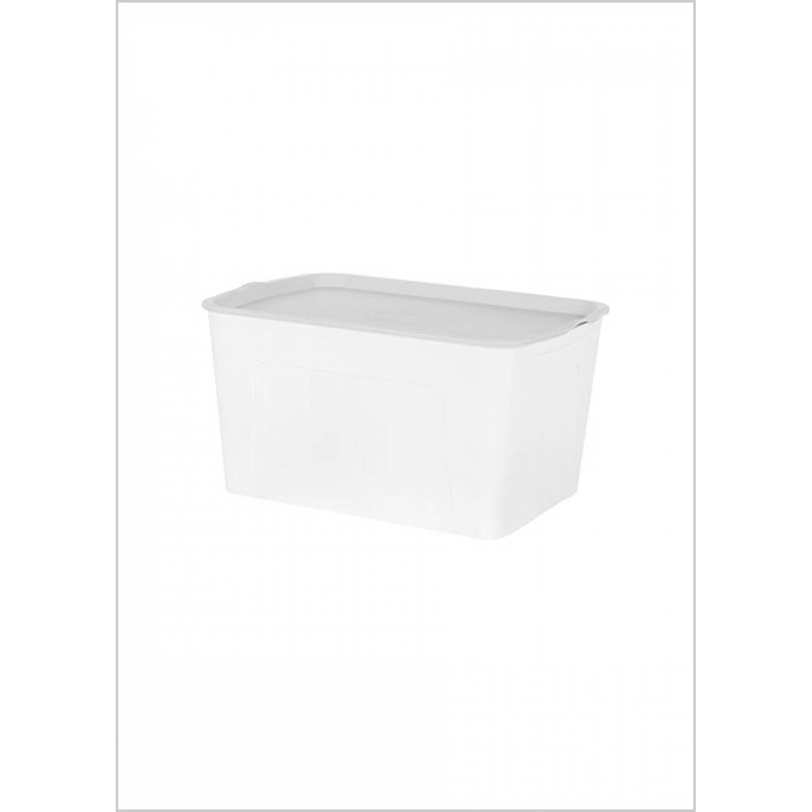 CAJA DE ALMACENAMIENTO GRANDE CON TAPA DE CONTRASTE ROSA