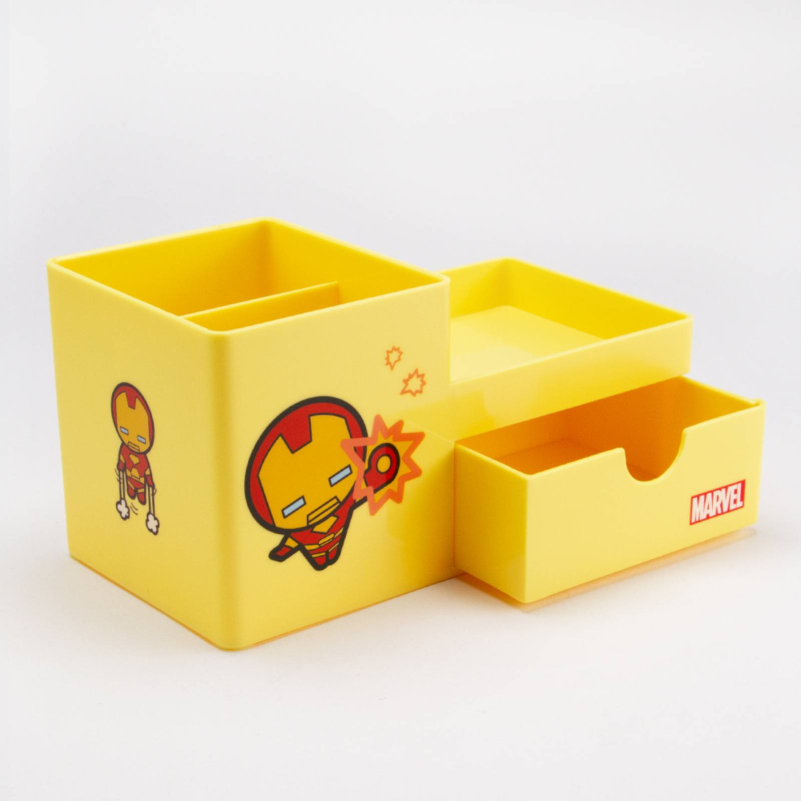 Miniso Organizador Marvel Iron Man Para Escritorio Con Cajón  Plástico 10 x 10 cm