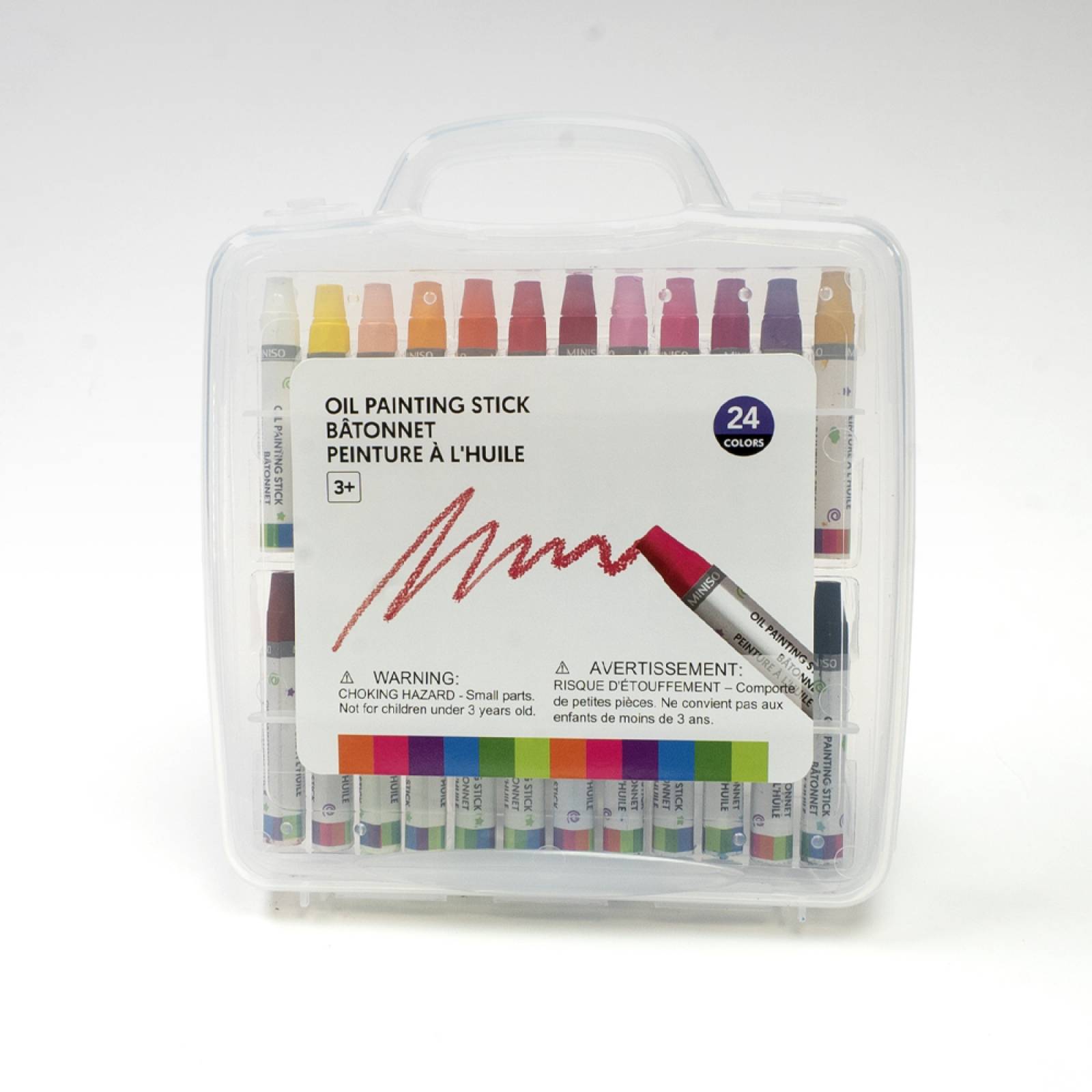 Miniso Paquete De Crayones Al Óleo 24  piezas
