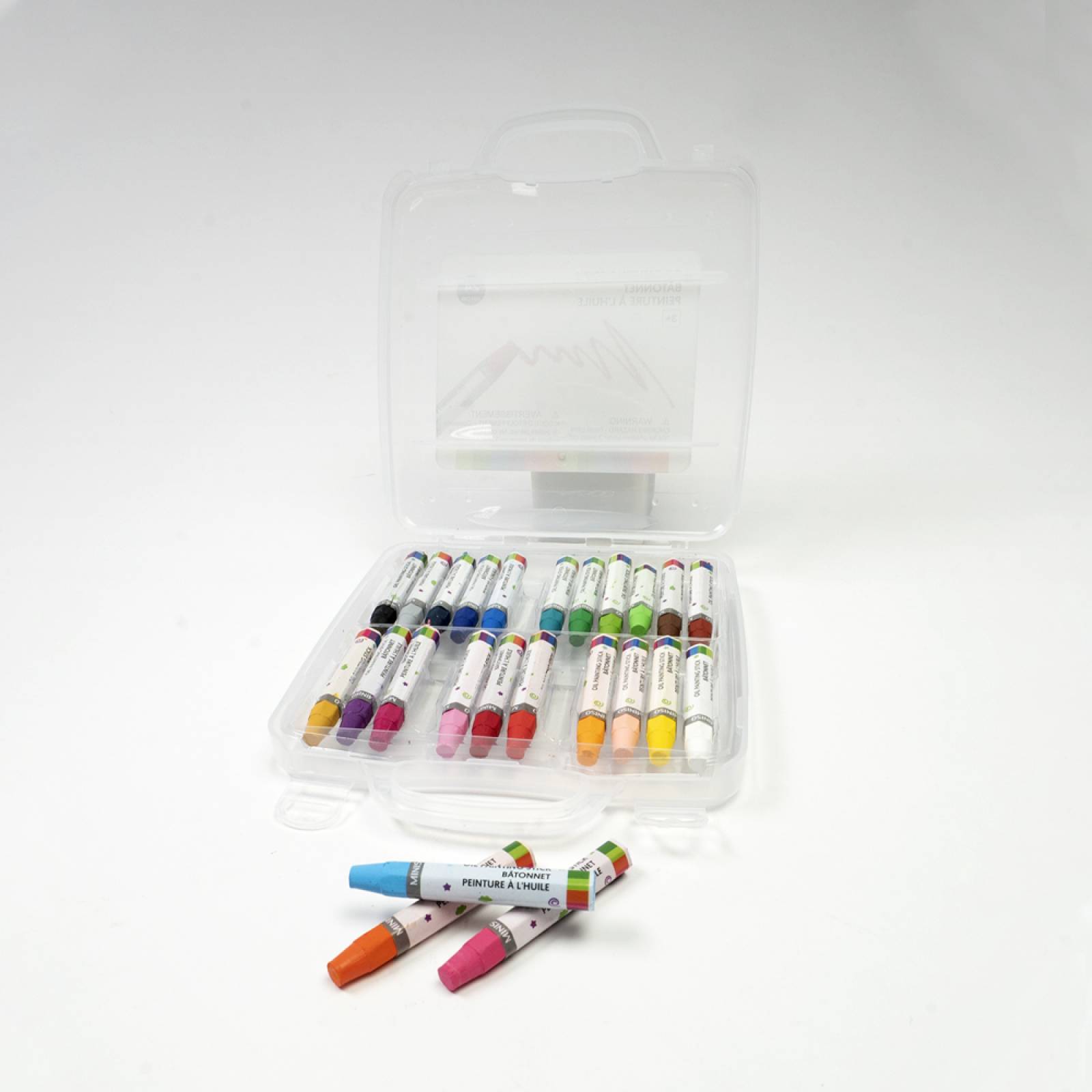 Miniso Paquete De Crayones Al Óleo 24  piezas