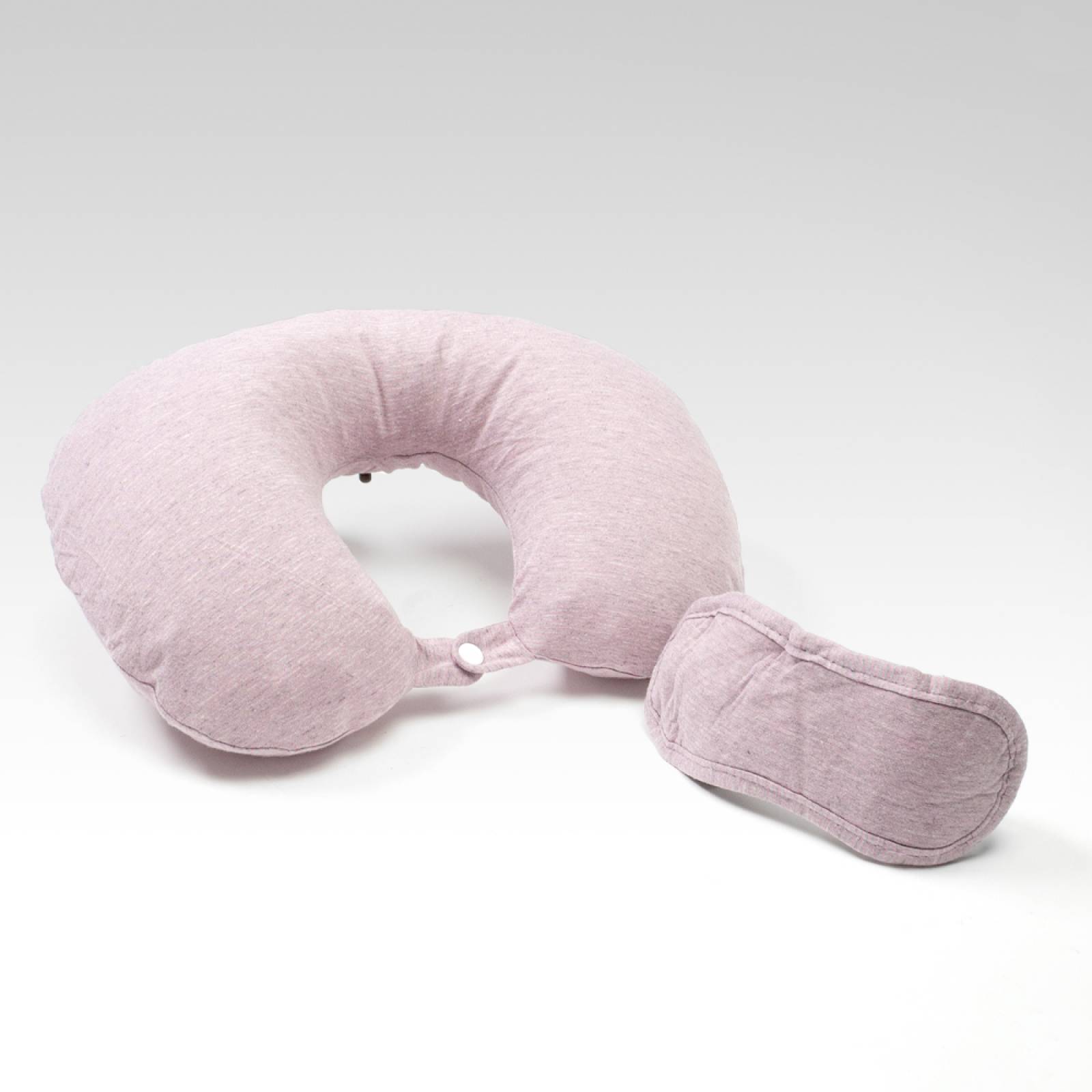 Miniso Almohada De Viaje Con Antifaz Y Bolso Rosa