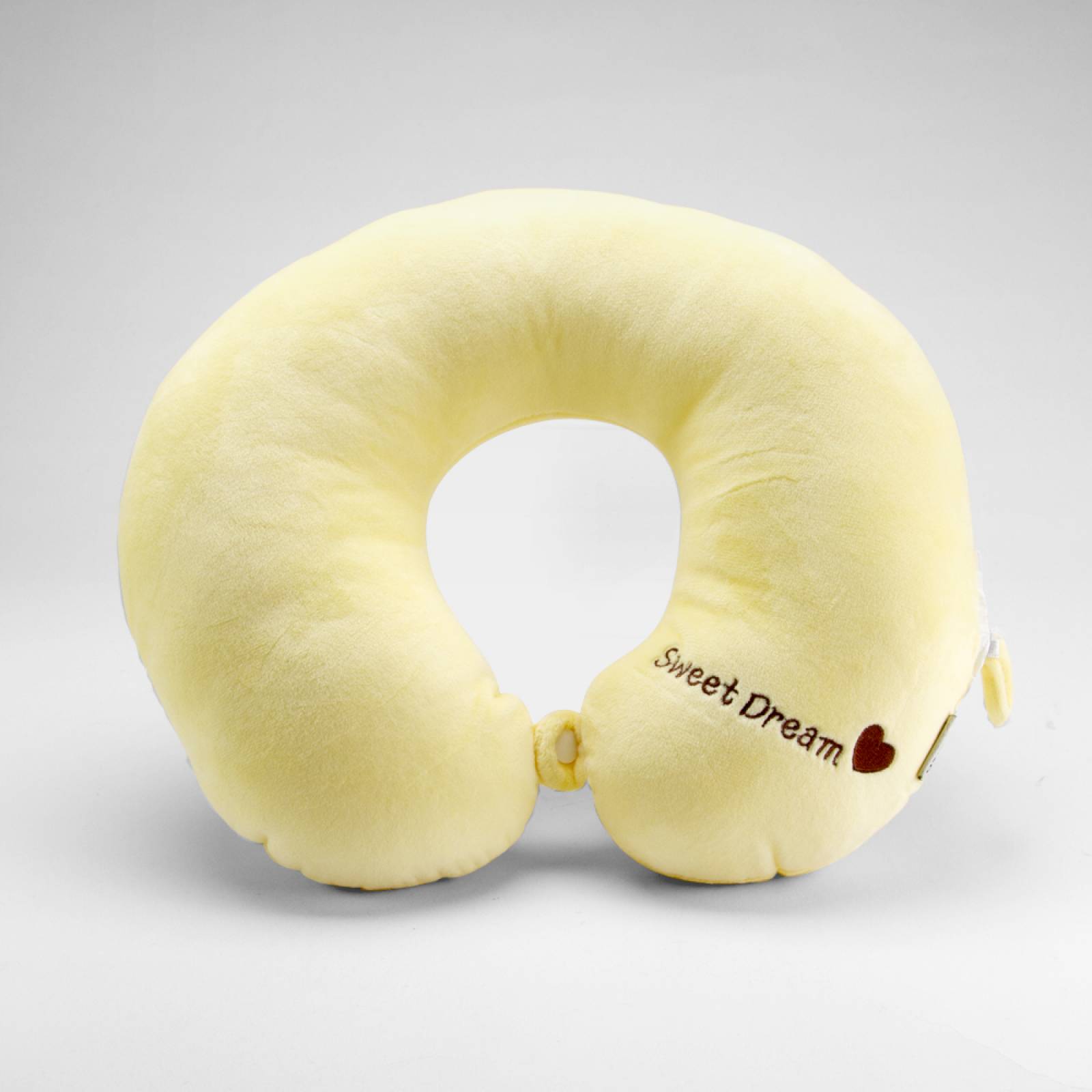 Miniso Almohada De Viaje Felpa Amarillo 30x27 cm