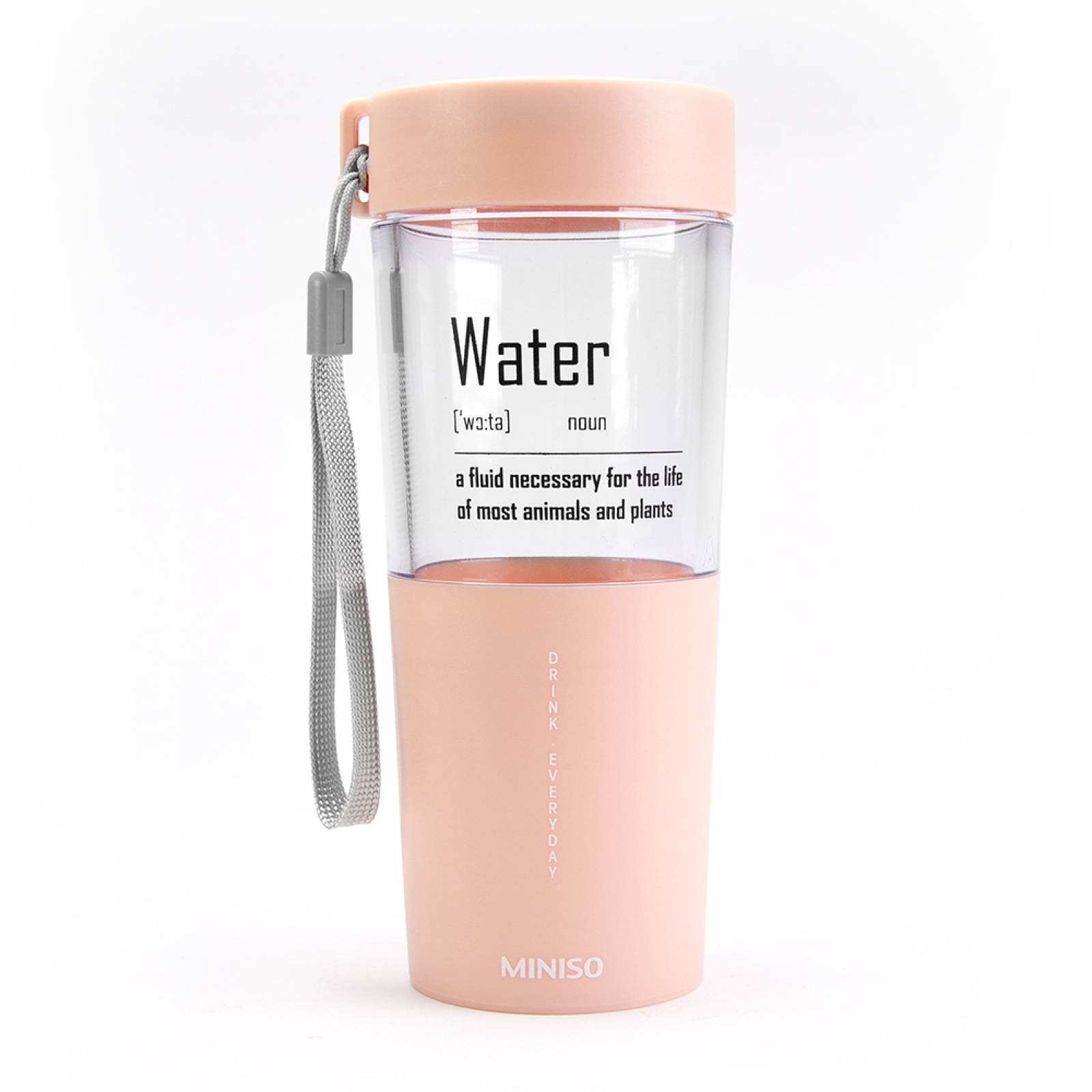 Botella de plástico  Rosa  Mediana