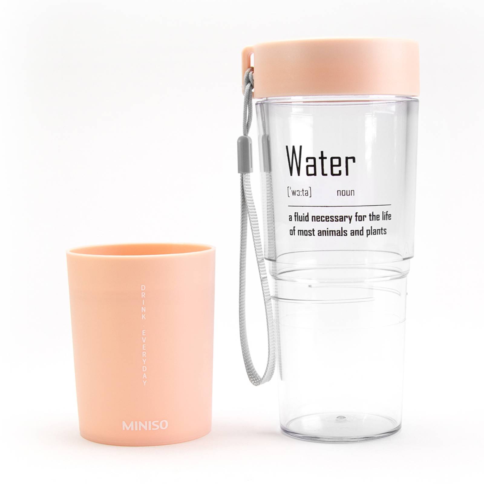 Botella de plástico  Rosa  Mediana