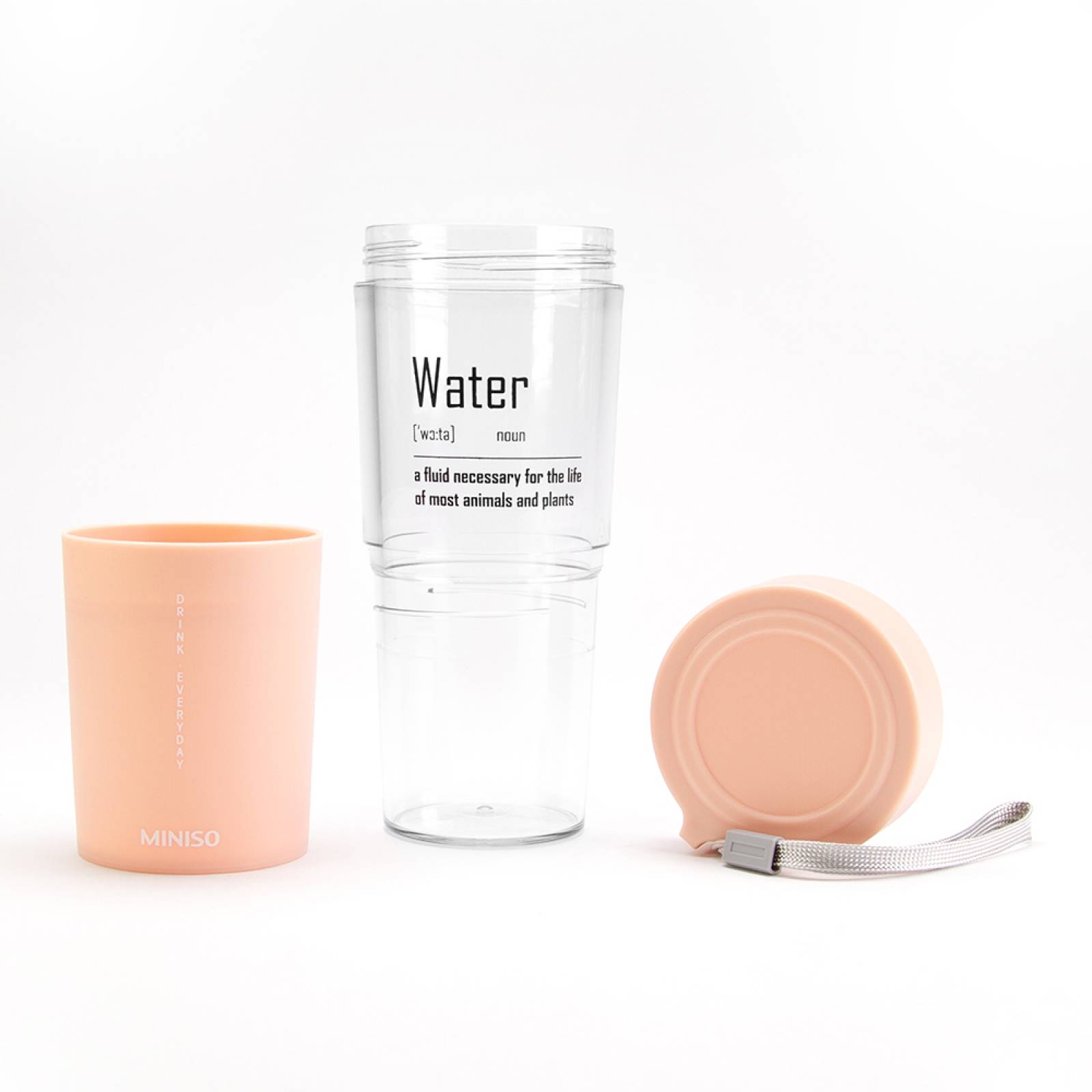 Botella de plástico  Rosa  Mediana