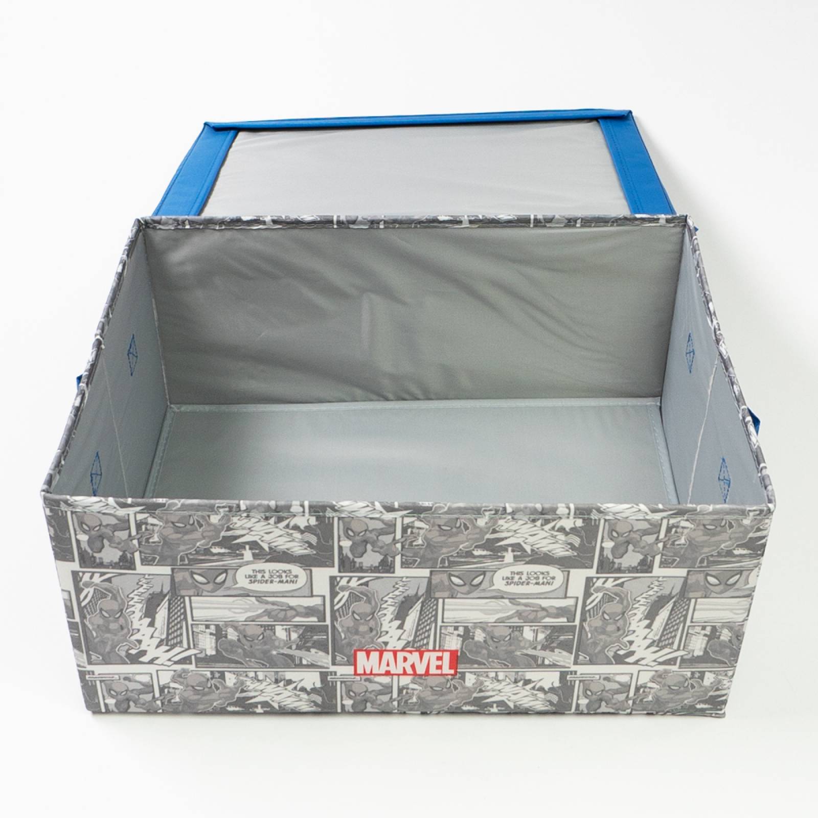 Miniso Caja De Almacenamiento Con Tapa Marvel Spiderman Diseño Tipo Cómic Tela 42x30 cm