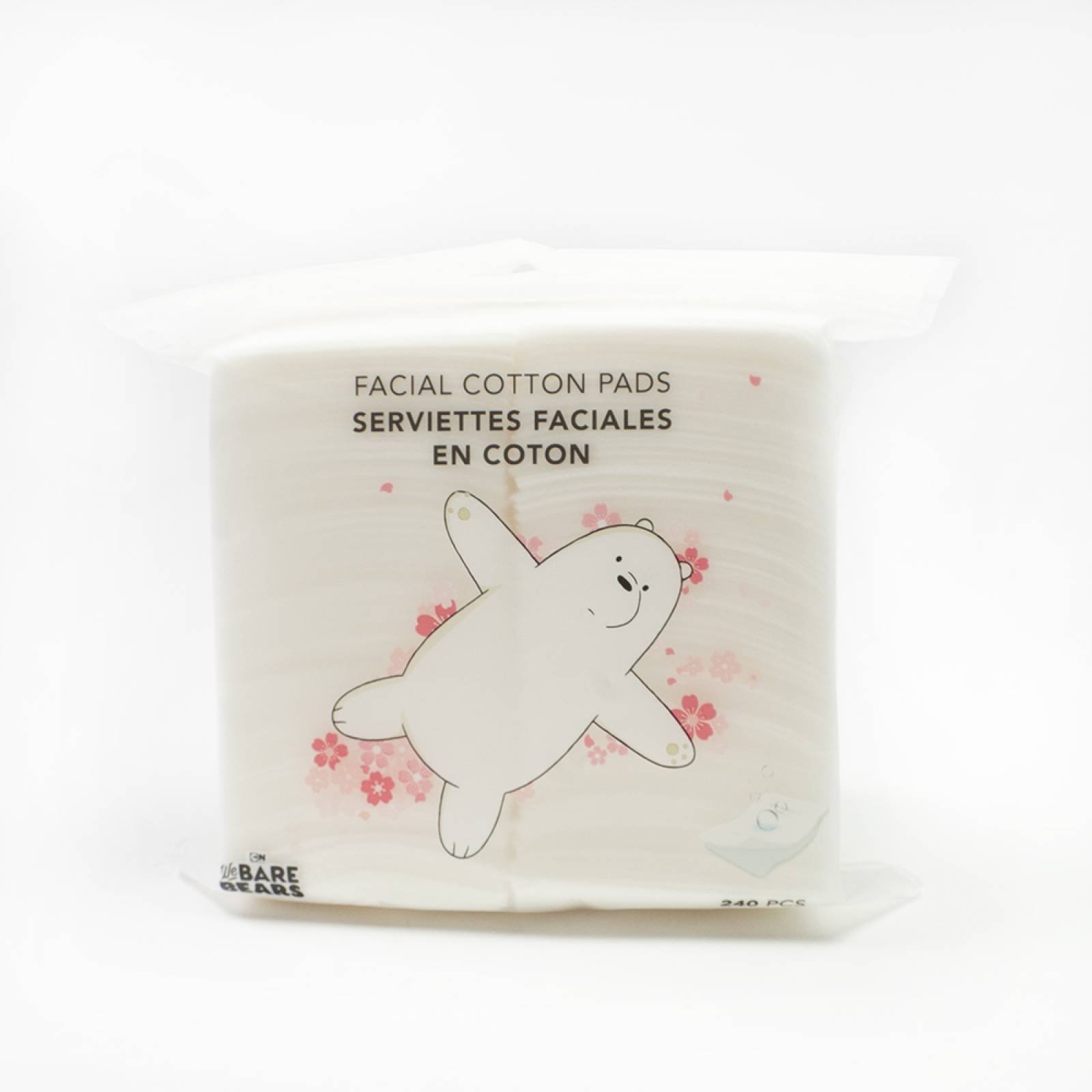 Paquete de almohadillas de algodón  Blanco  Chico   We Bare Bears