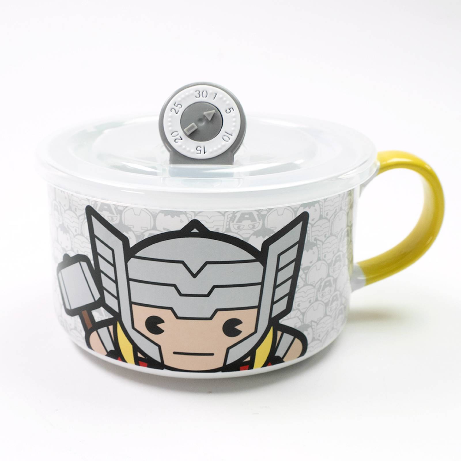 Miniso Tazón De Cerámica Marvel Thor Con Tapa Y Asa 650 ml