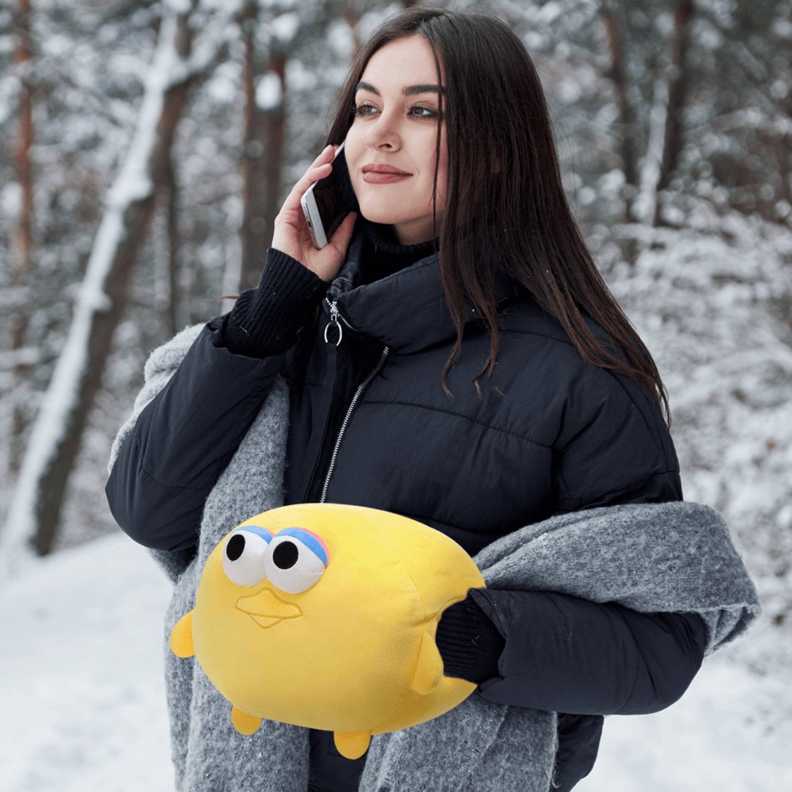 Miniso Cojín Sesame Street Big Bird Con Calentador De Manos