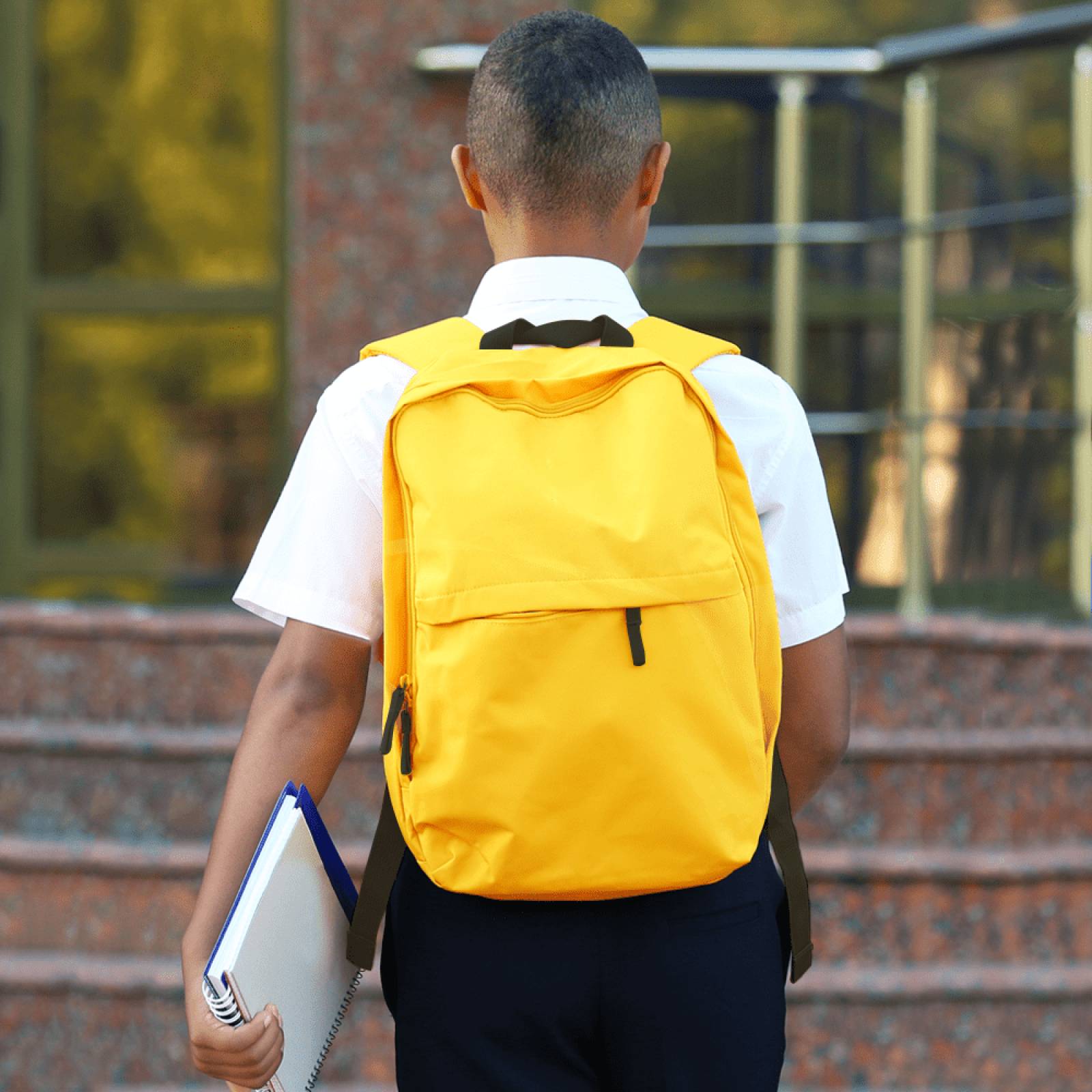 Miniso Mochila Con Cierre Frontal  Amarilla
