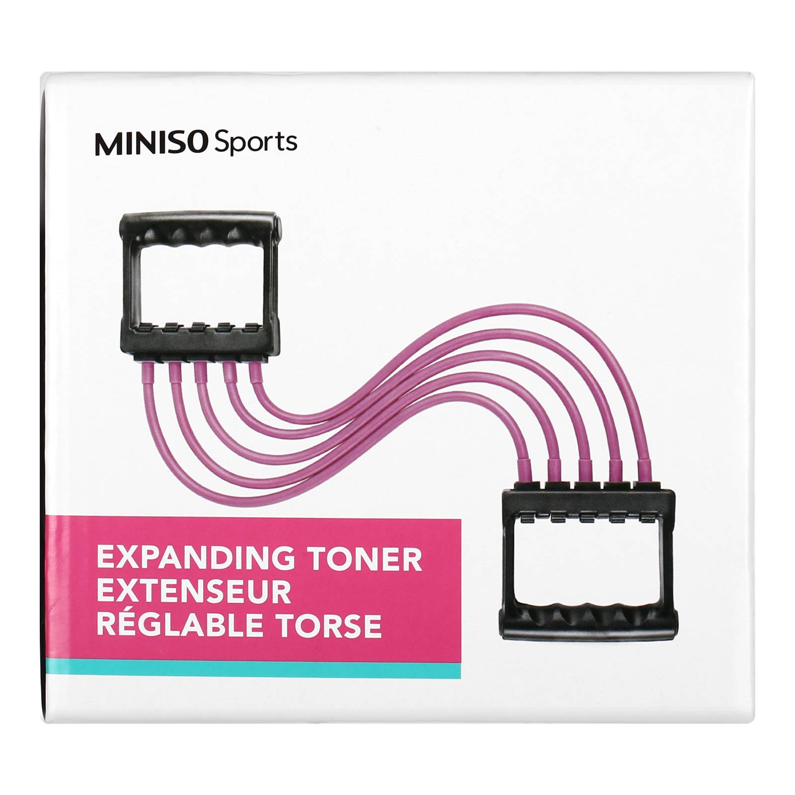 Miniso Bandas (Ligas) De Resistencia Extensor de Pecho Rosa