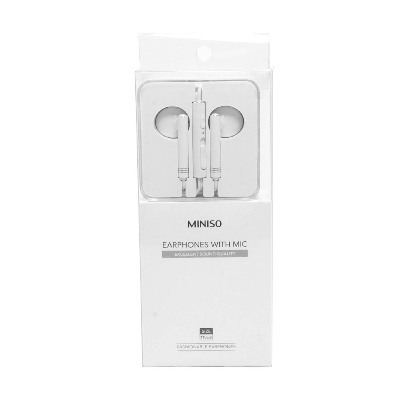 Miniso Audífonos De Cable Con Control Blancos