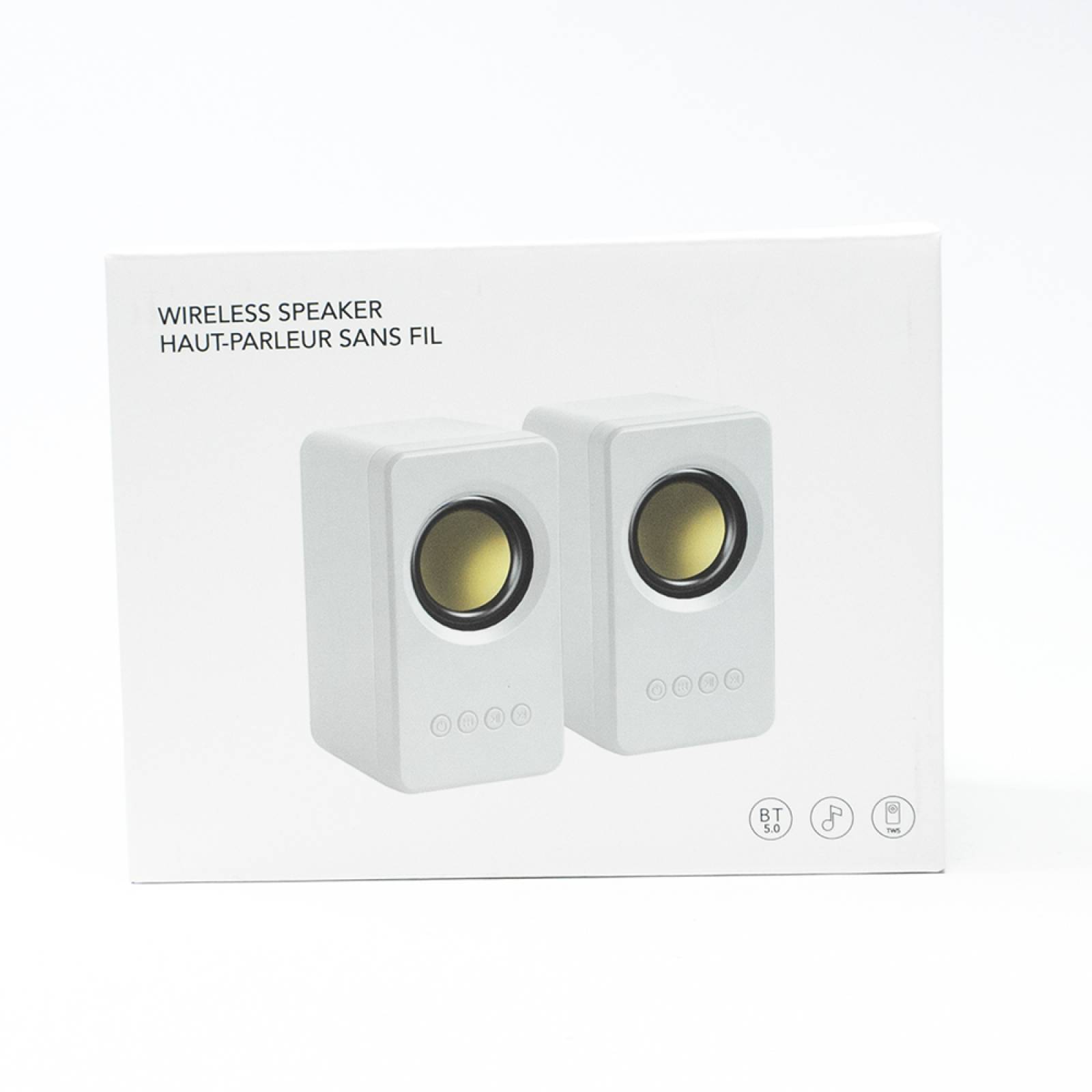 Miniso Bocina Inalámbrica Rectangular Modelo M15 Blanca 2 Piezas