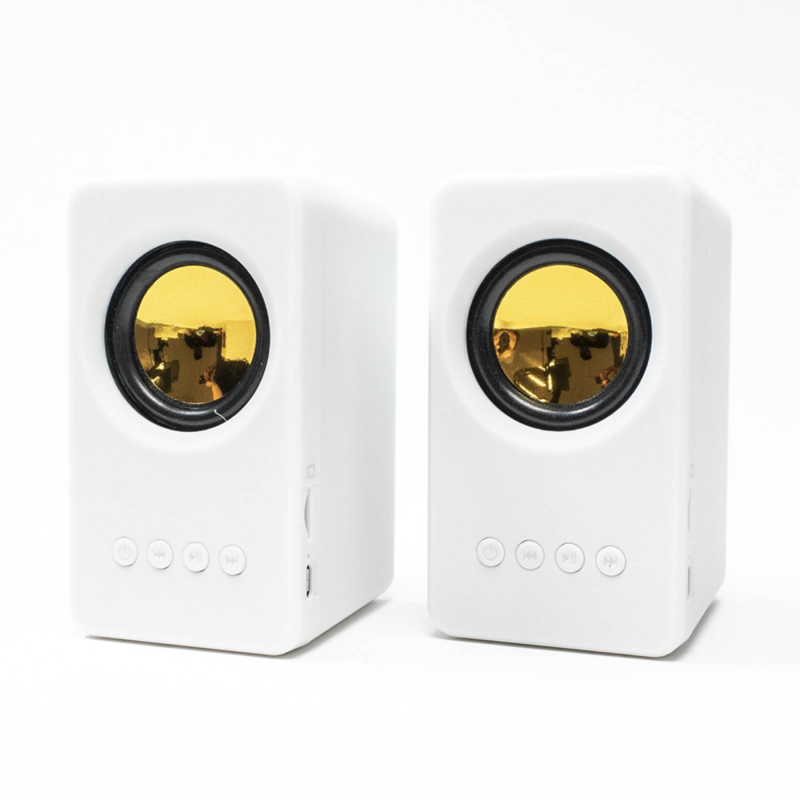 Miniso Bocina Inalámbrica Rectangular Modelo M15 Blanca 2 Piezas