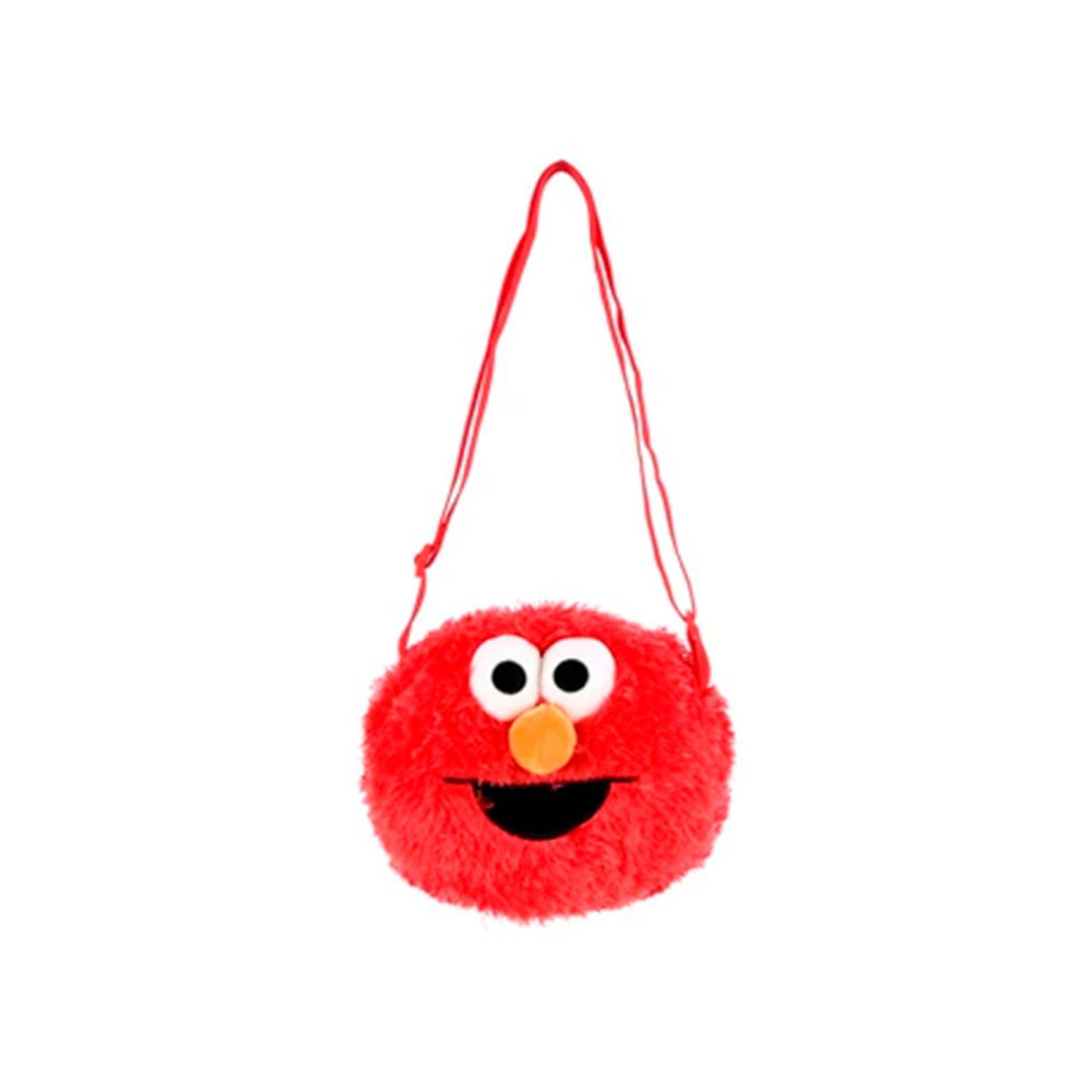 Miniso Bolsa Crossbody Sesame Street Elmo Rostro  De Peluche