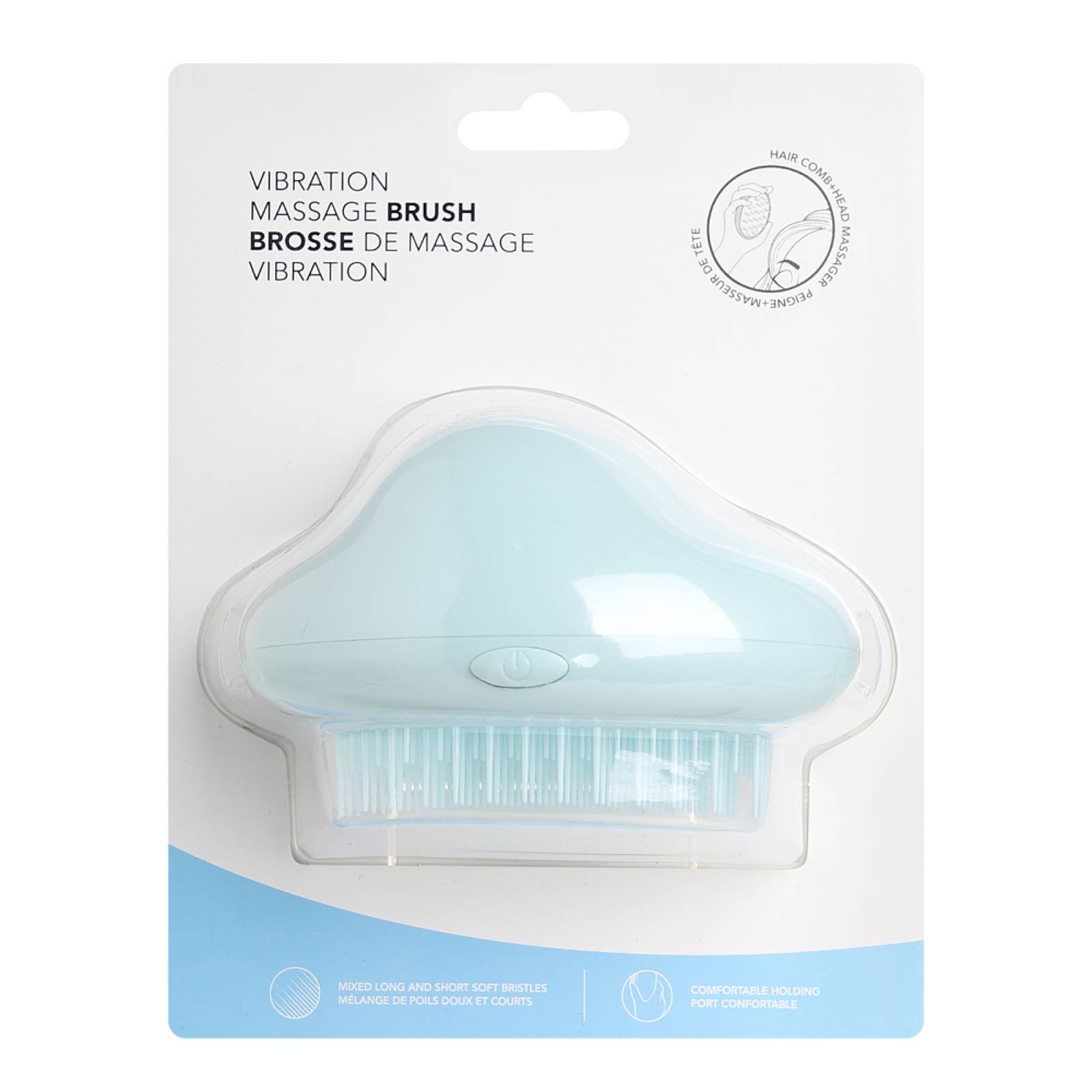 Miniso Cepillo Masajeador Para Cabello  MOD EP1150 CE Con Vibración  Azul
