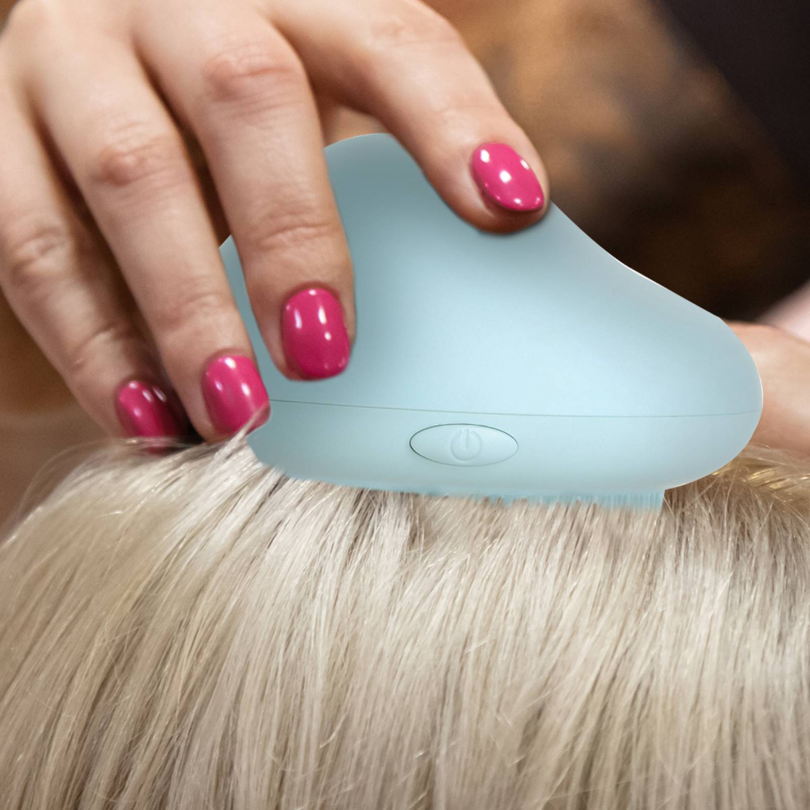 Miniso Cepillo Masajeador Para Cabello  MOD EP1150 CE Con Vibración  Azul