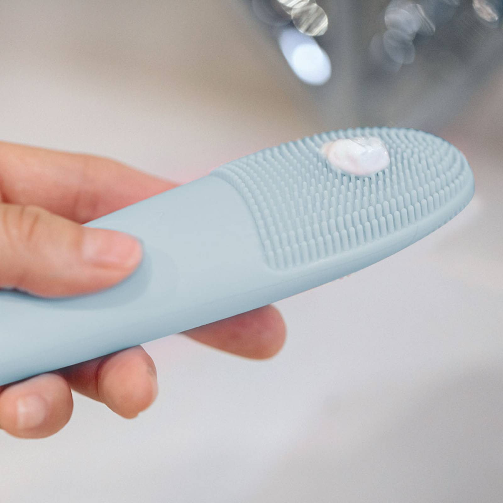 Miniso Cepillo Limpiador Facial Eléctrico Impermeable Protección IPX6 Azul