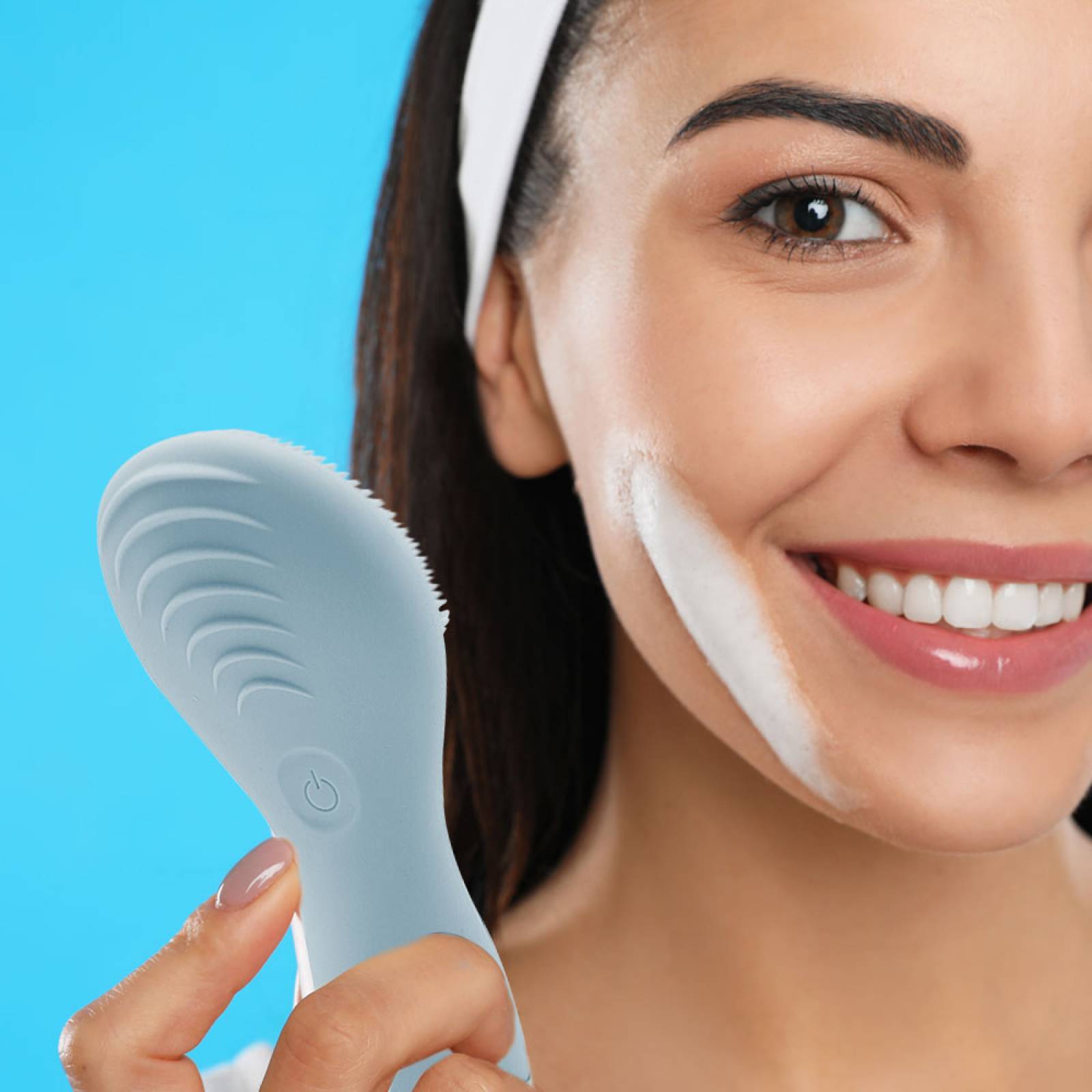 Miniso Cepillo Limpiador Facial Eléctrico Impermeable Protección IPX6 Azul