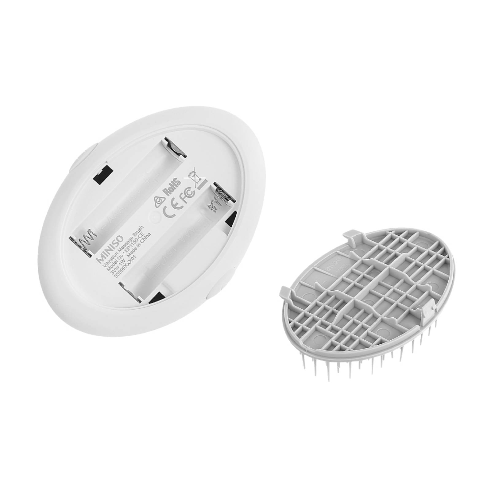 Miniso Cepillo Masajeador Para Cabello  MOD EP1150 CE Con Vibración  Blanco