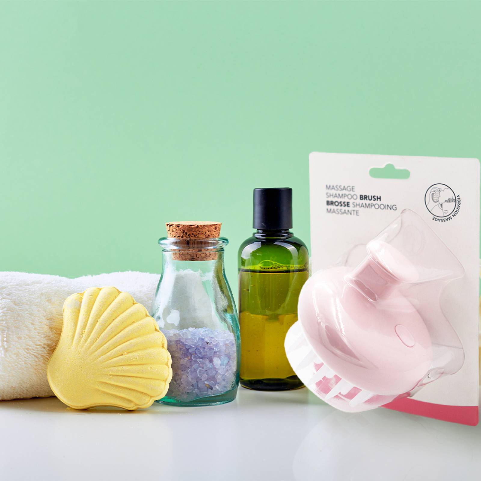 Miniso Cepillo Masajeador Para Cabello De Shampoo Rosa