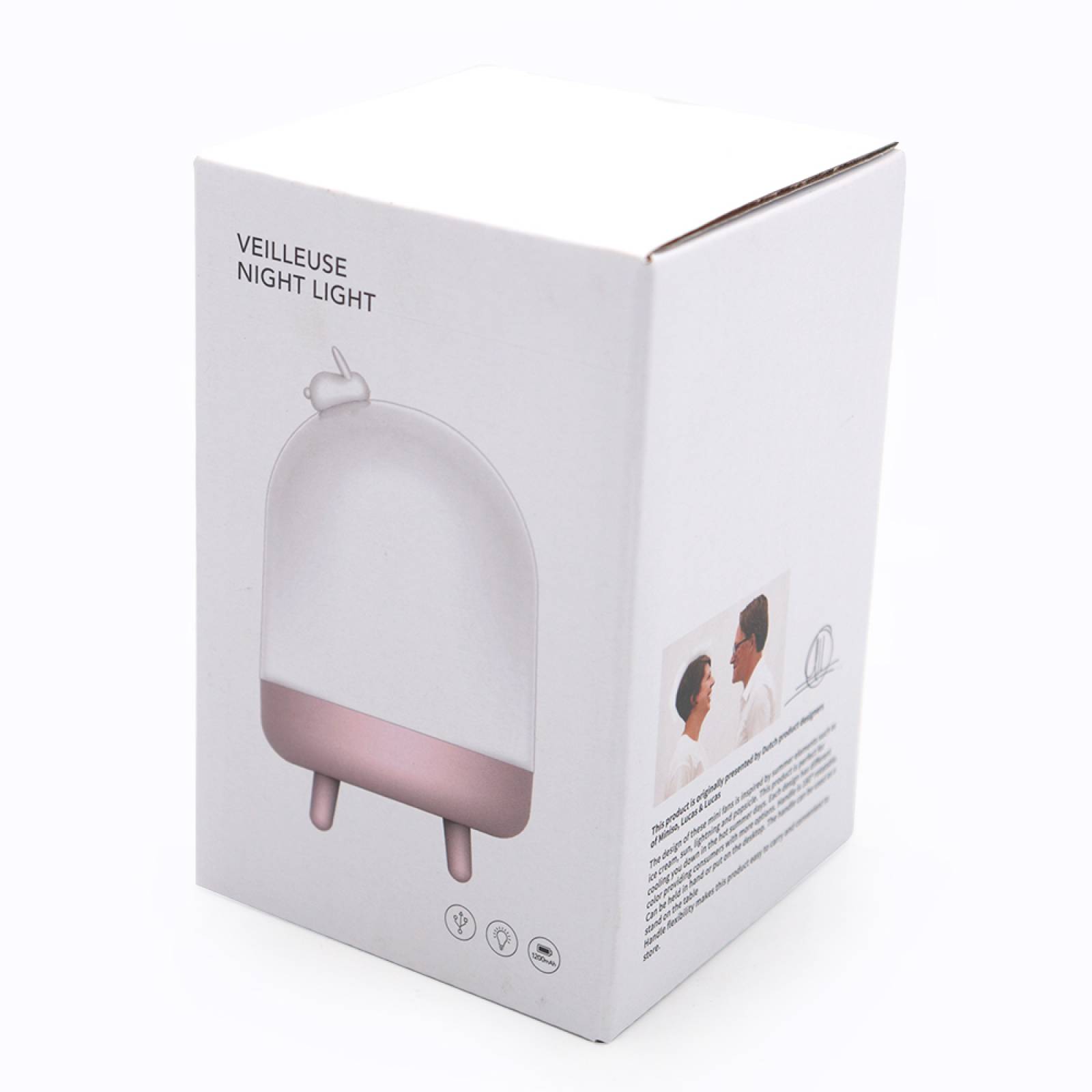 Miniso Lámpara Con Luz De Noche Rosa