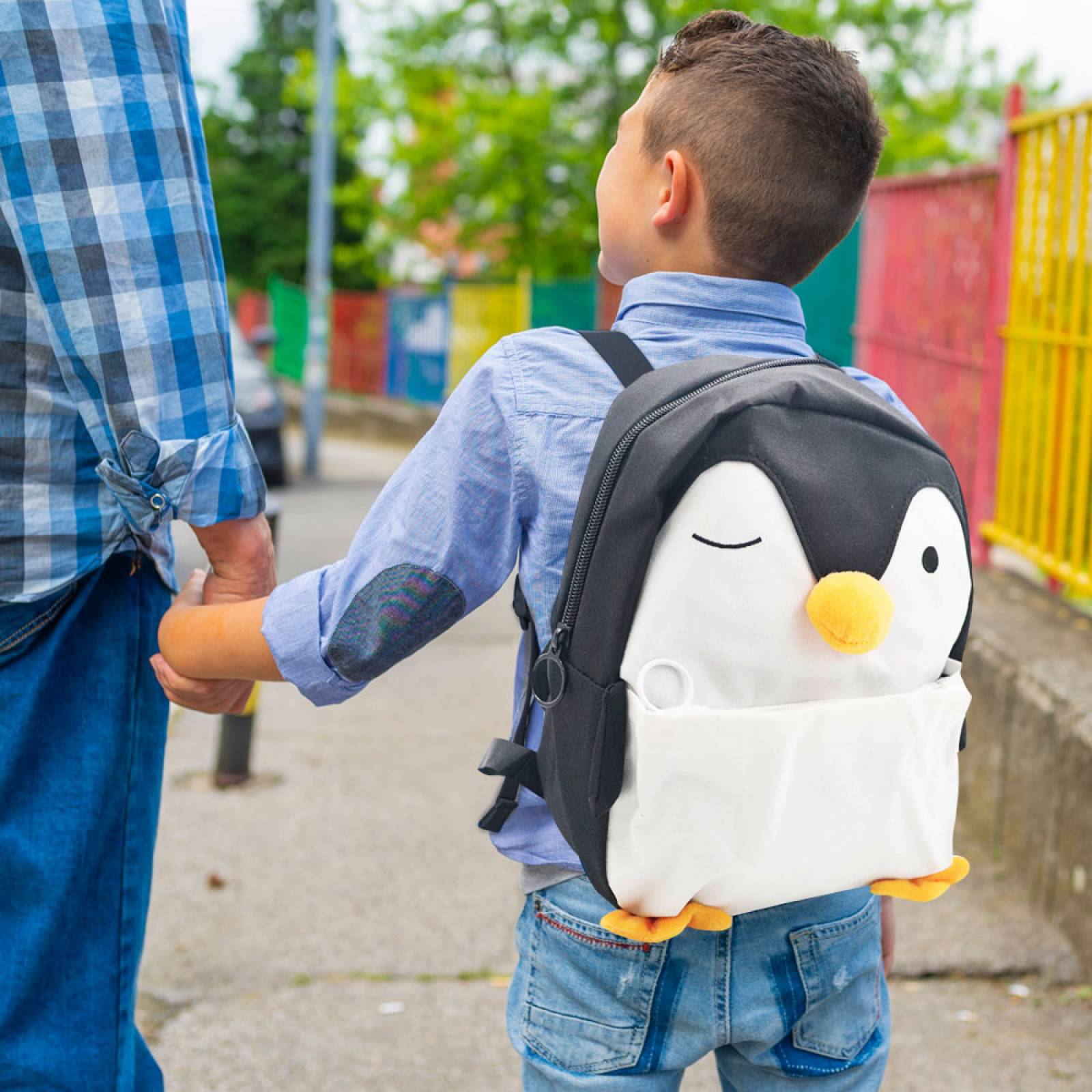 Miniso Mochila Escolar Con Detalles De Ping ino