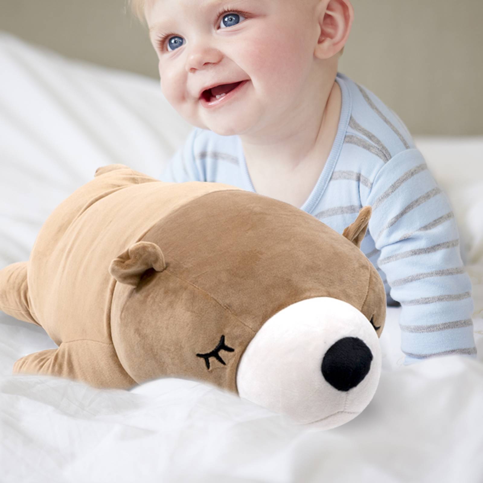 Miniso Peluche De Oso Acostado Café