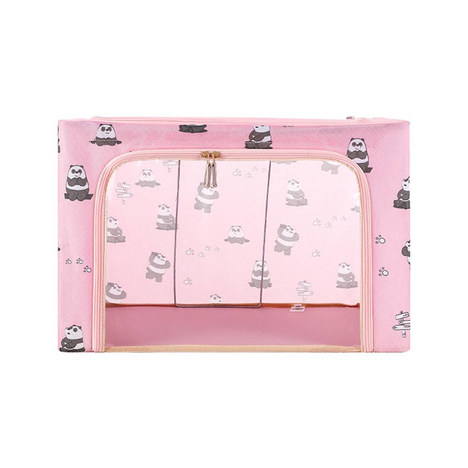 Miniso Organizador We Bare Bears Panda De Tela Ventana Frontal Rosa 53 x 43 cm