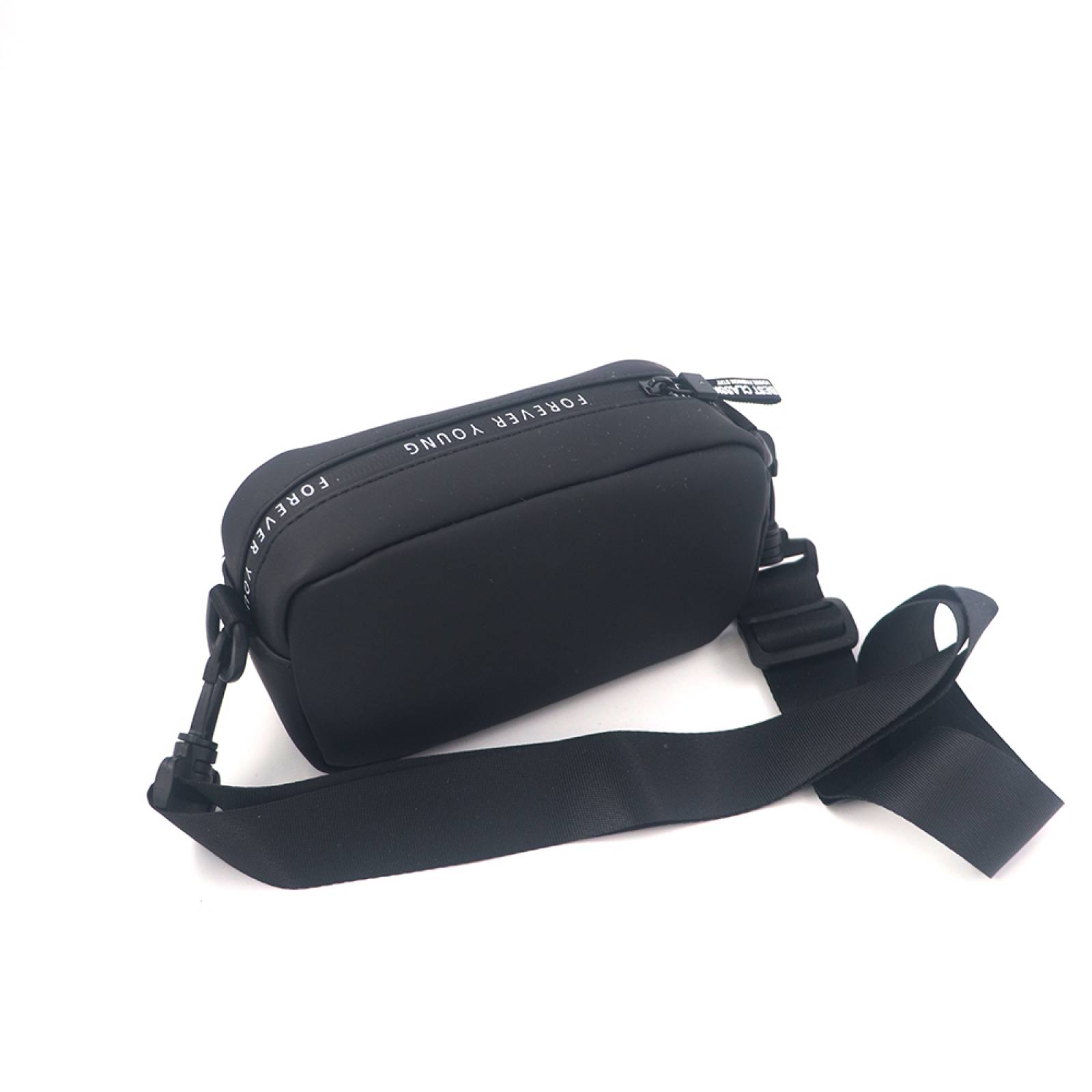 Miniso Bolsa Crossbody Rectangular Con Cierre Negro 19 1X10 8X7 3cm