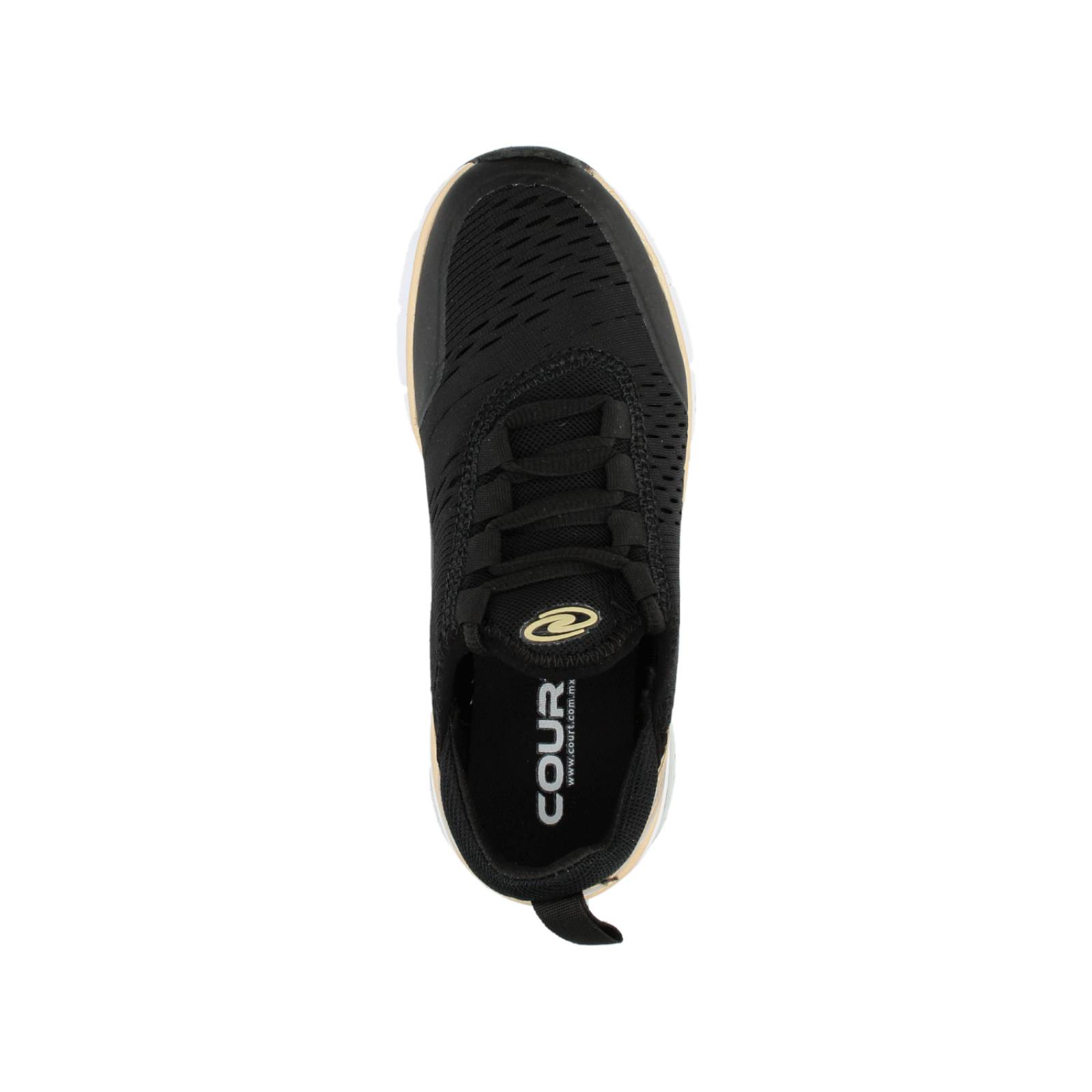 Tenis Court para Mujer 7737-T Negro [CRT583] 