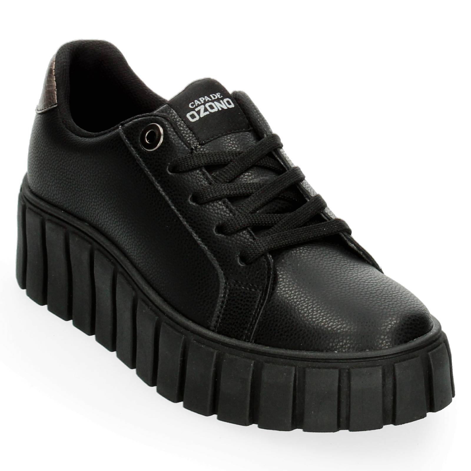 Tenis Plataforma Negro para Mujer [OZO2832] 
