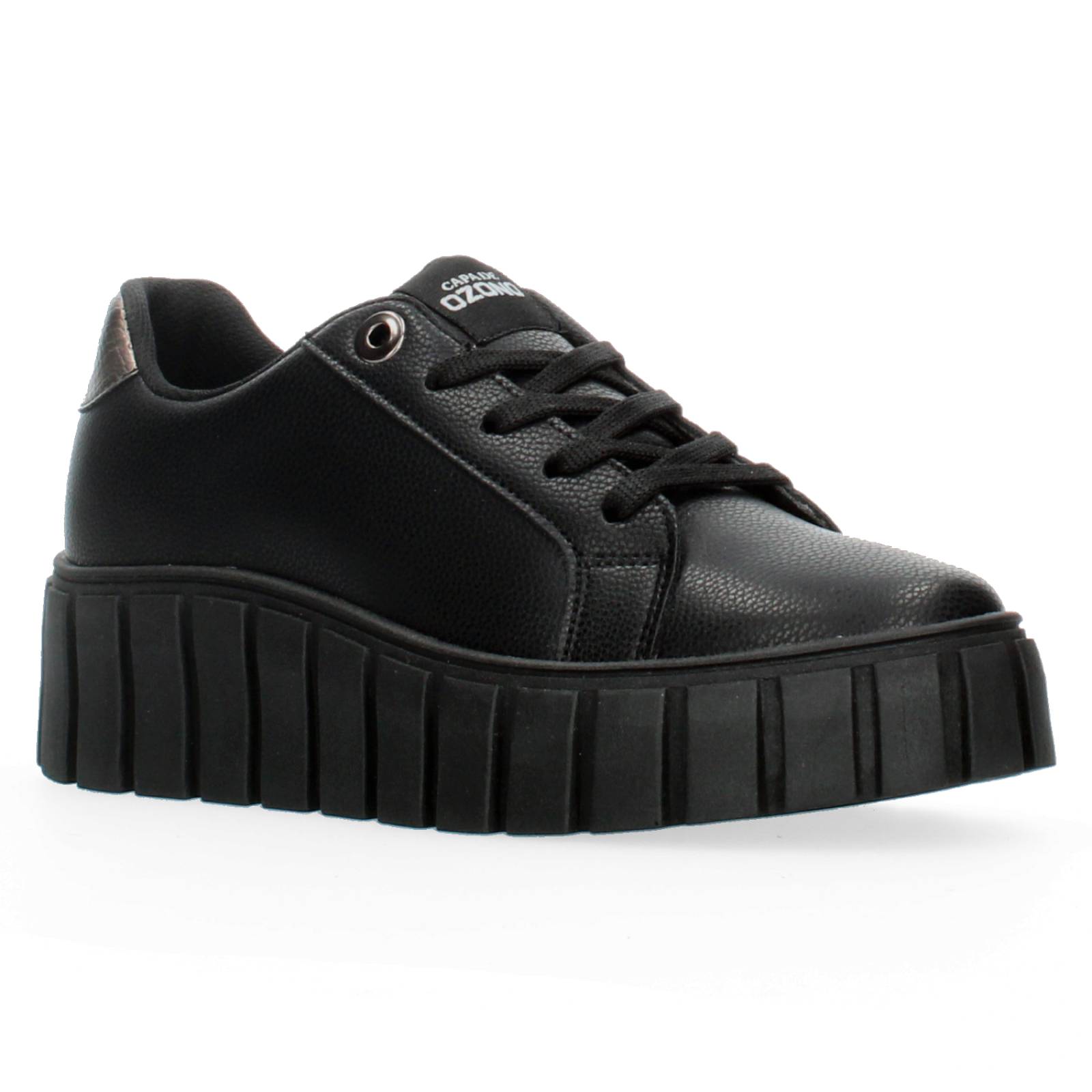 Tenis Plataforma Negro para Mujer [OZO2832] 