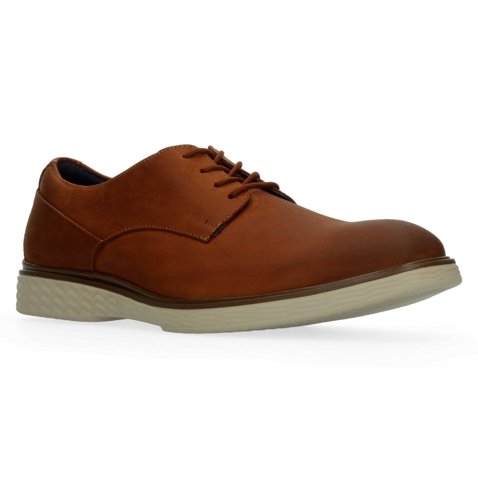Zapato Flexi Derby Liso Cafe Para Hombre [FFF3386] 