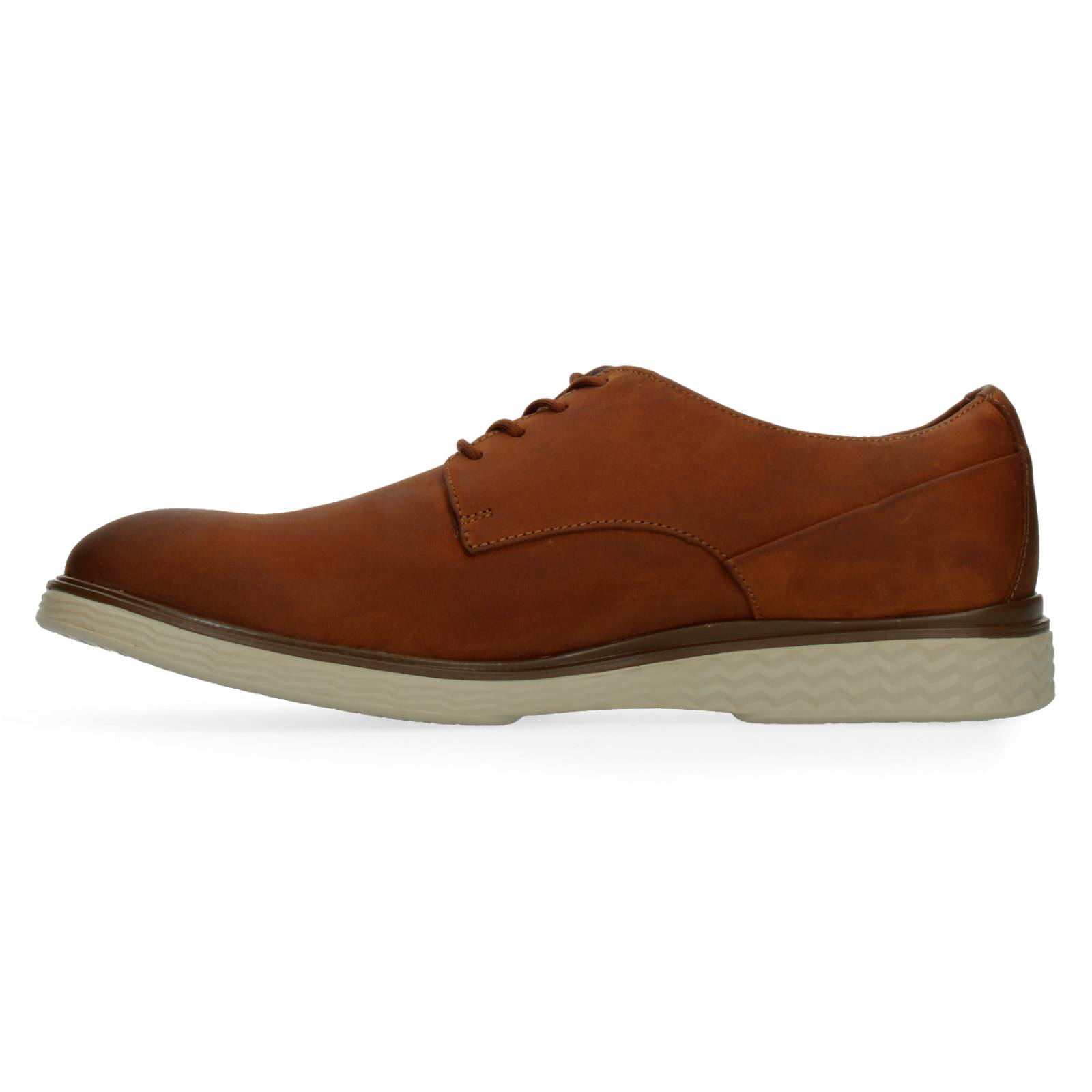 Zapato Flexi Derby Liso Cafe Para Hombre [FFF3386] 