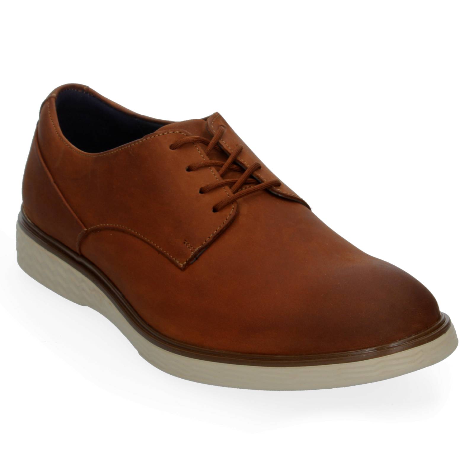 Zapato Flexi Derby Liso Cafe Para Hombre [FFF3386] 