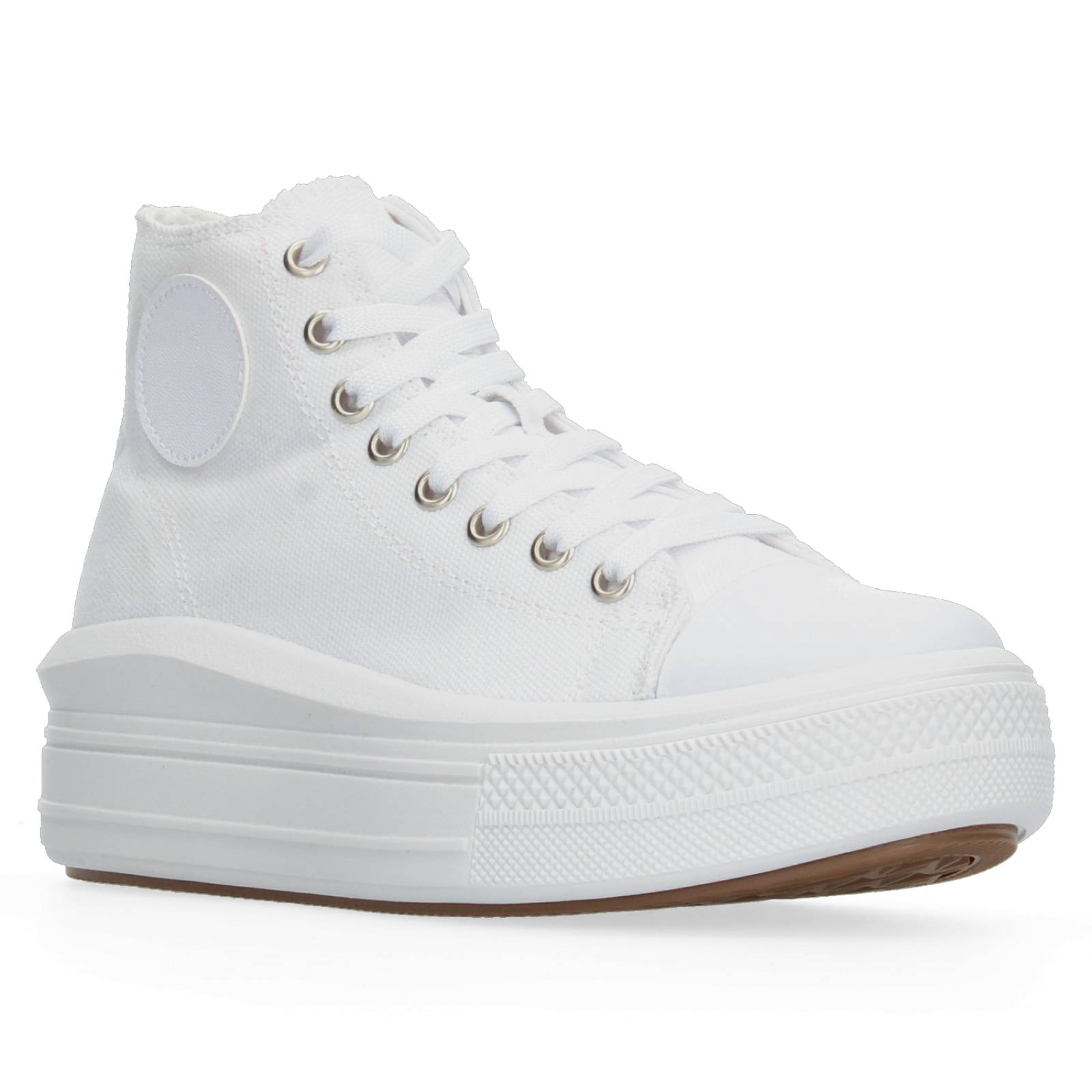 Tenis Bota con Plataforma Blanco para Mujer [MAD20] 