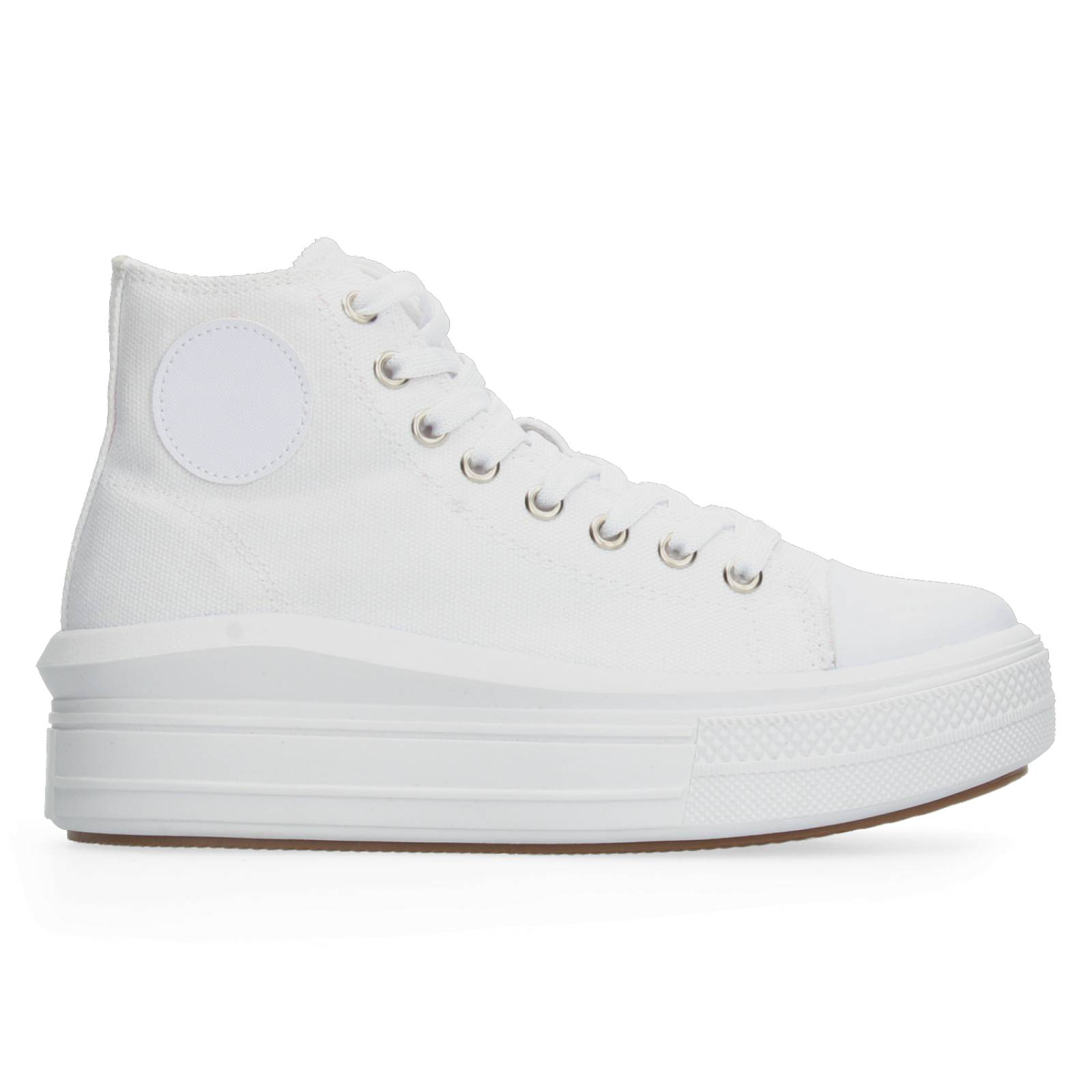 Tenis Bota con Plataforma Blanco para Mujer [MAD20] 