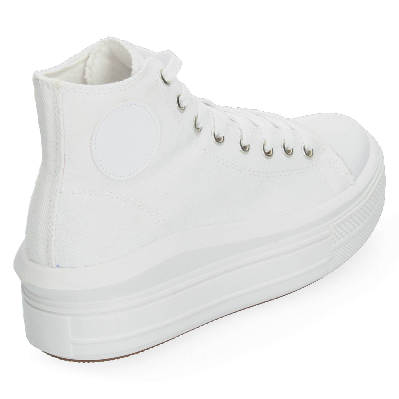 Tenis Bota con Plataforma Blanco para Mujer [MAD20] 