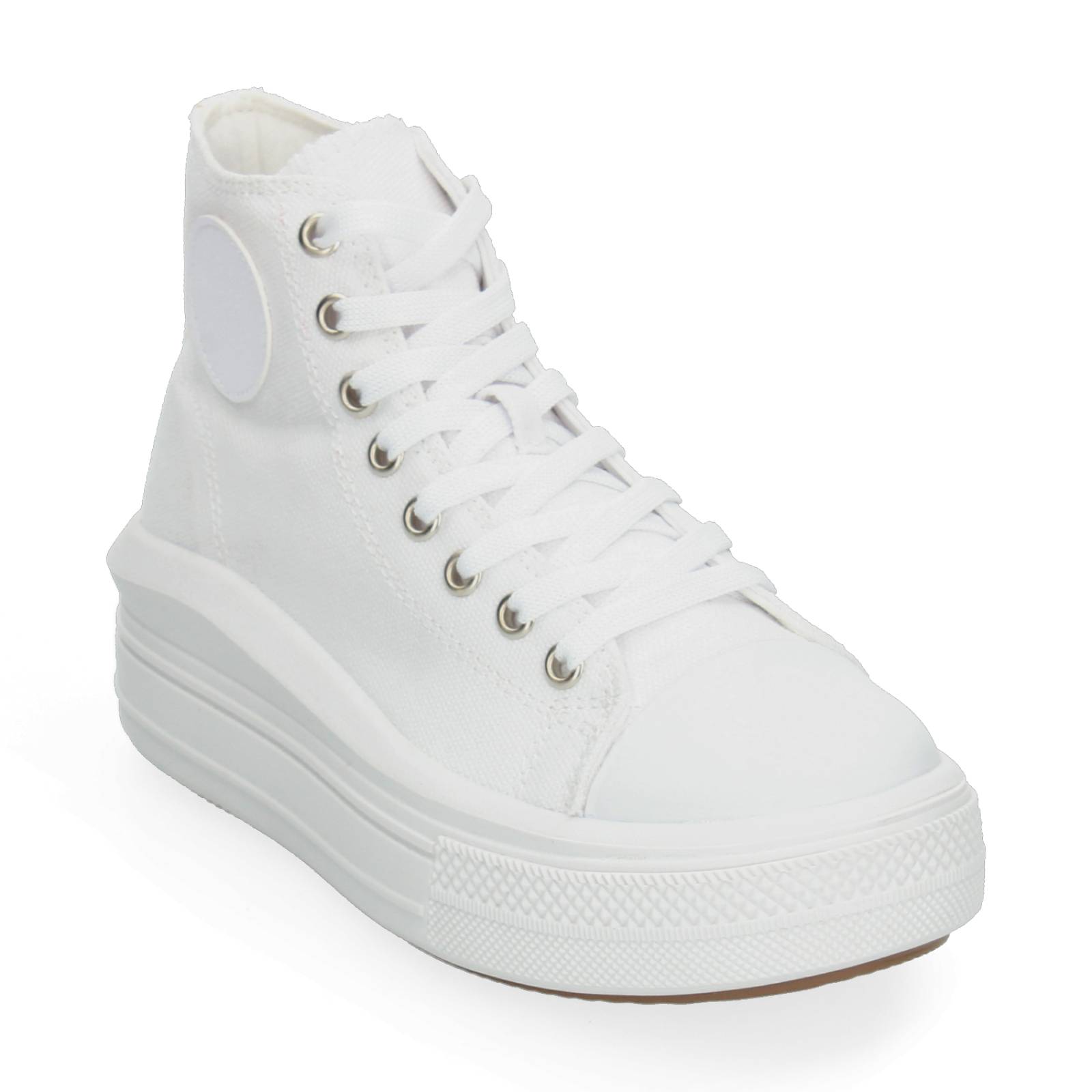 Tenis Bota con Plataforma Blanco para Mujer [MAD20] 