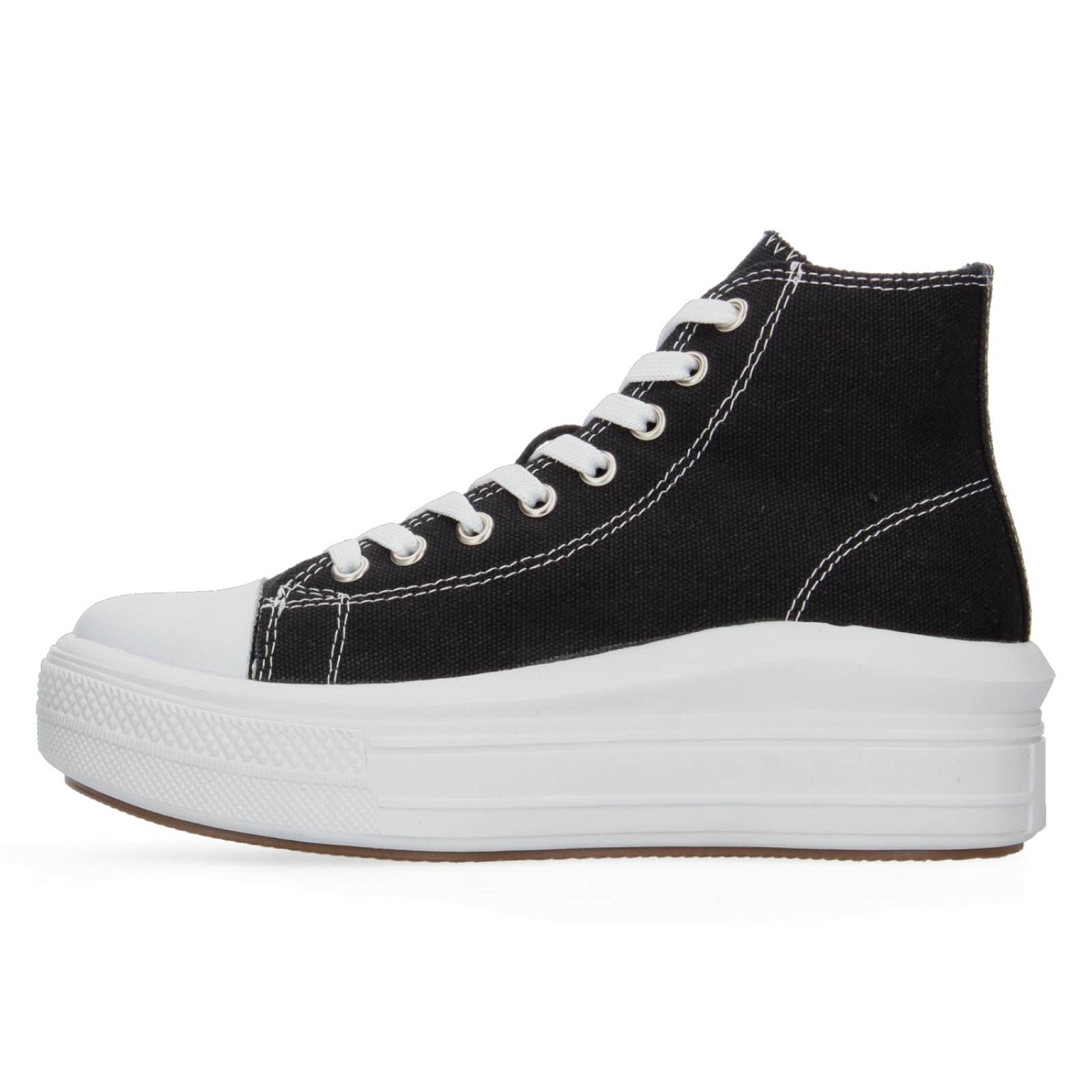 Tenis Bota con Plataforma Negro para Mujer [MAD22] 