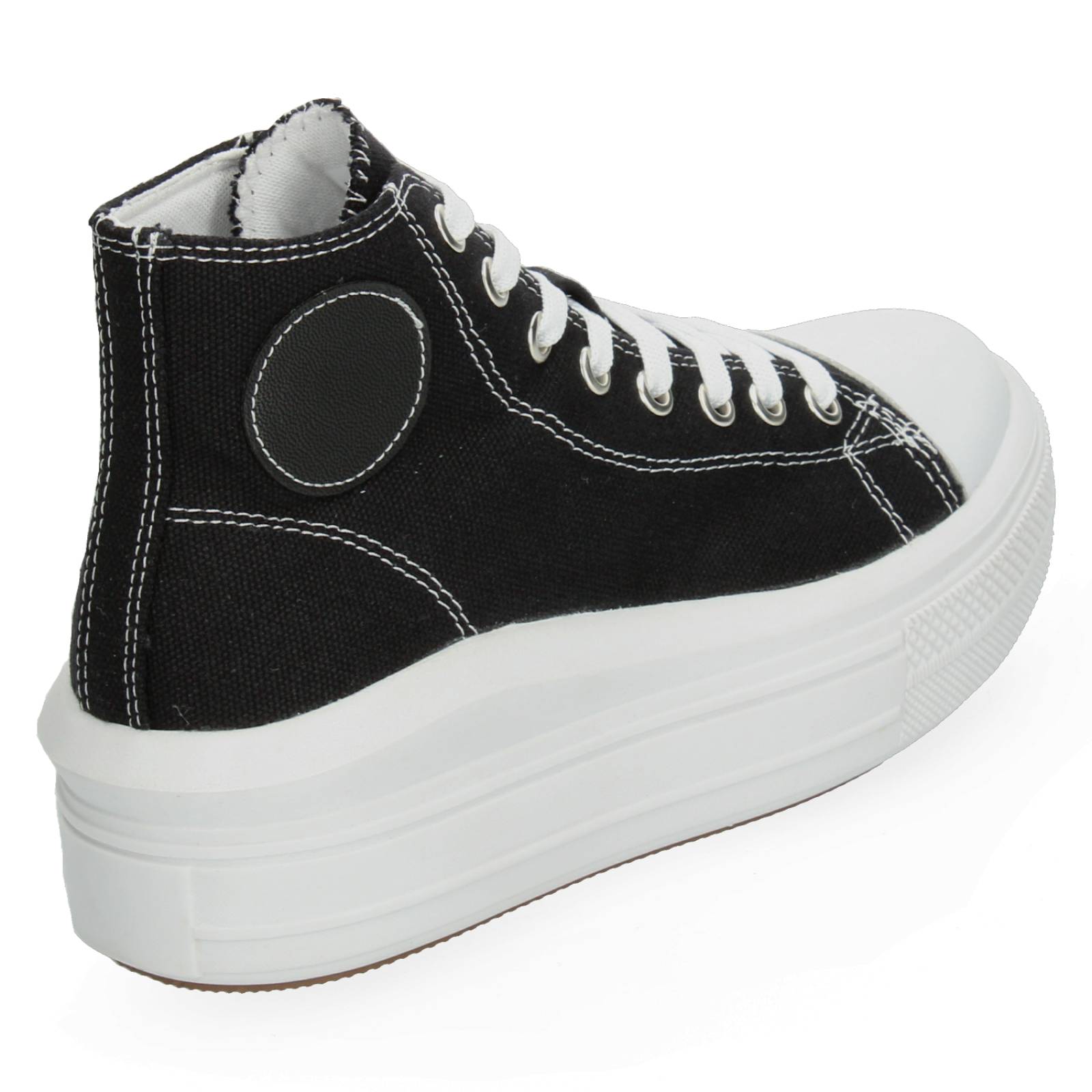 Tenis Bota con Plataforma Negro para Mujer [MAD22] 