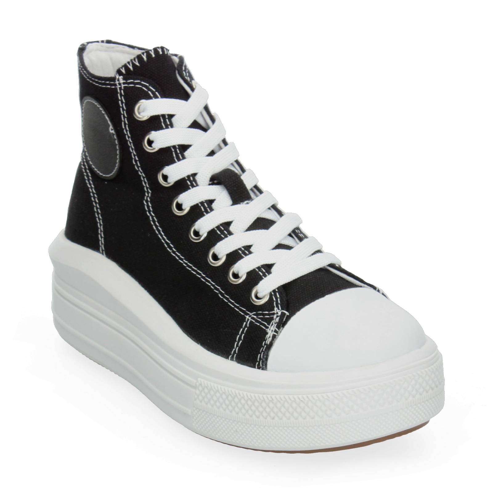 Tenis Bota con Plataforma Negro para Mujer [MAD22] 