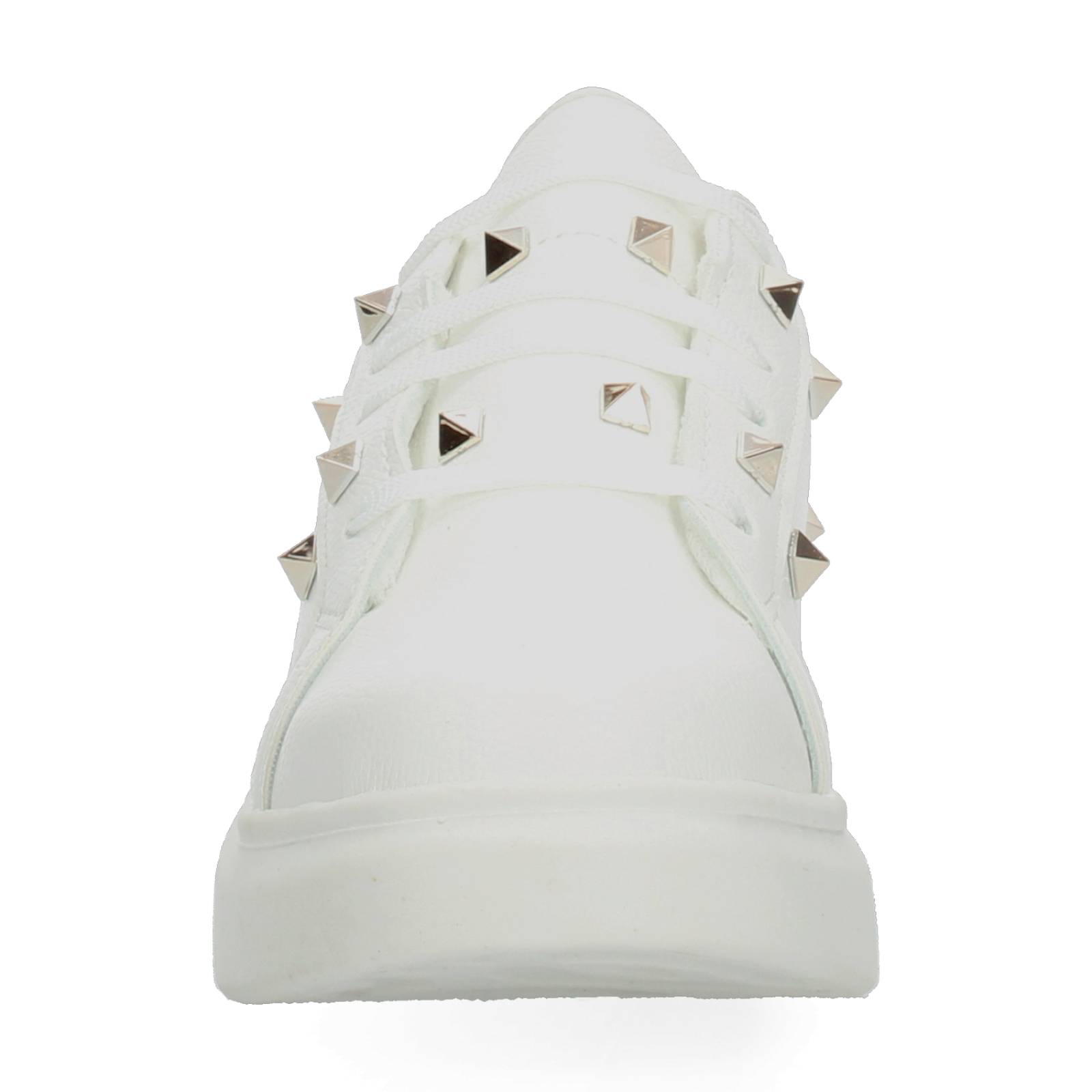 Tenis Plataforma con Estoperoles Blanco para Mujer [COS12] 
