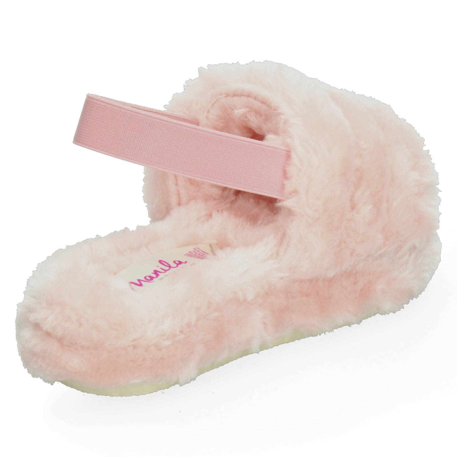Sandalia Pantufla de Peluche Rosa para Niña [MLA385] 