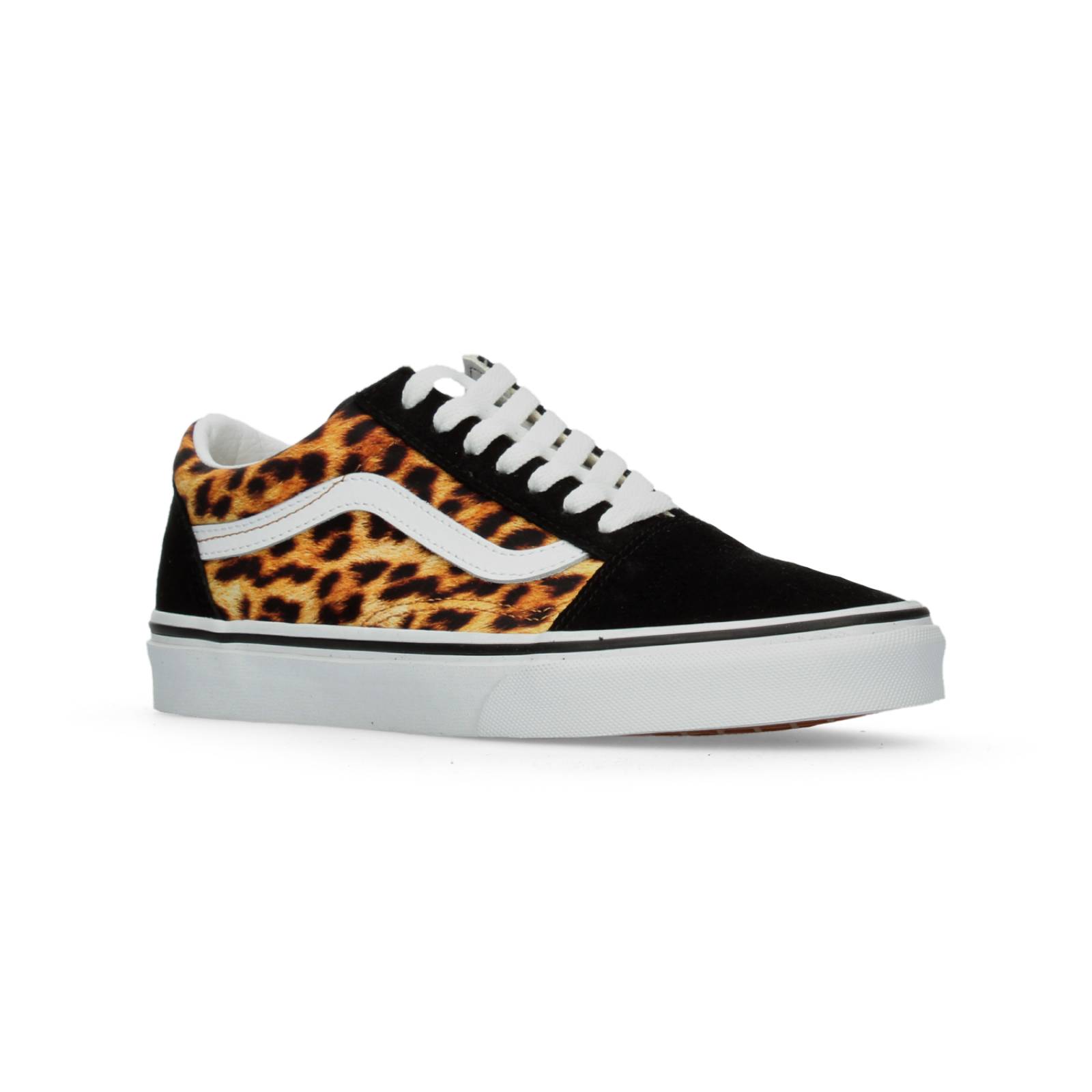 Tenis Vans Leopard Old Skool Negro para Mujer [VAN1360] 