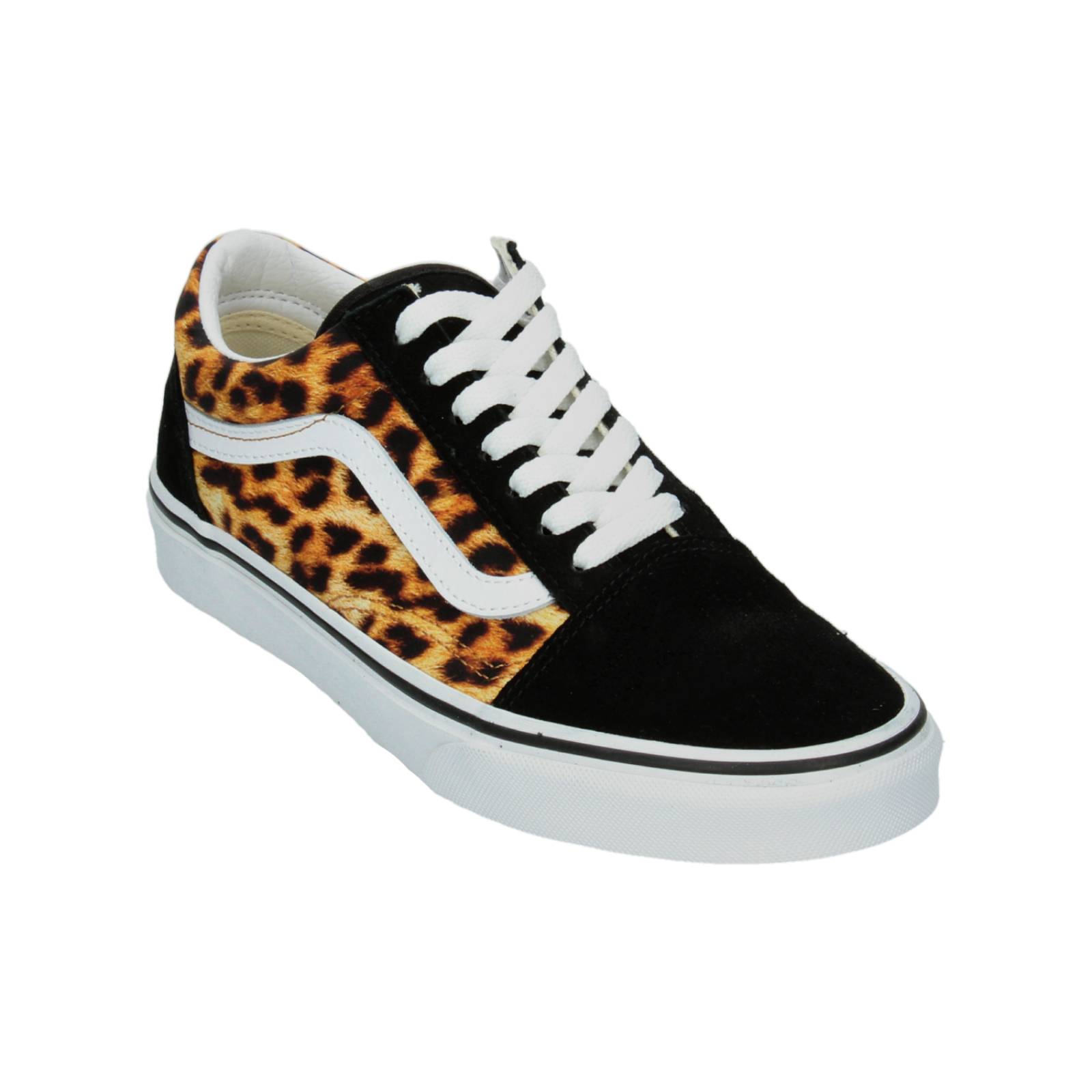 Tenis Vans Leopard Old Skool Negro para Mujer [VAN1360] 