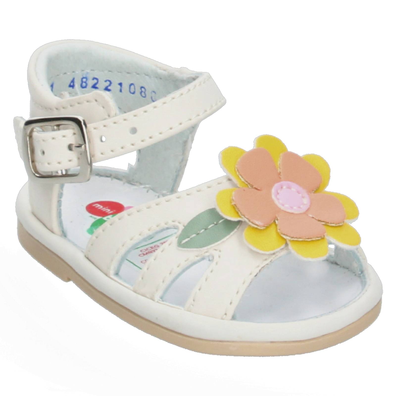 Zapato para niña blanco con moño – Mini Burbujas