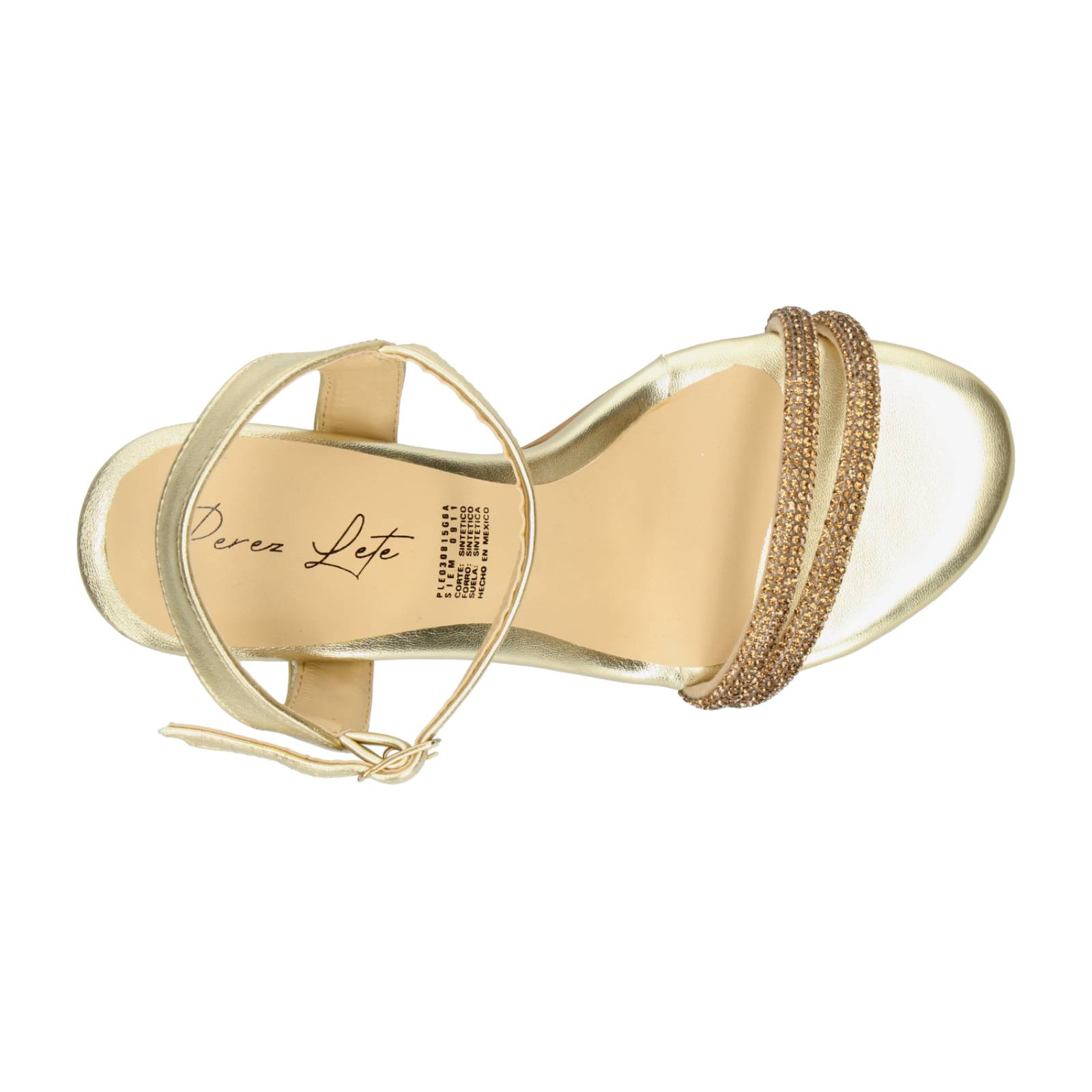 Sandalias de Fiesta Perez lete Dorado para Mujer [PLT336] 