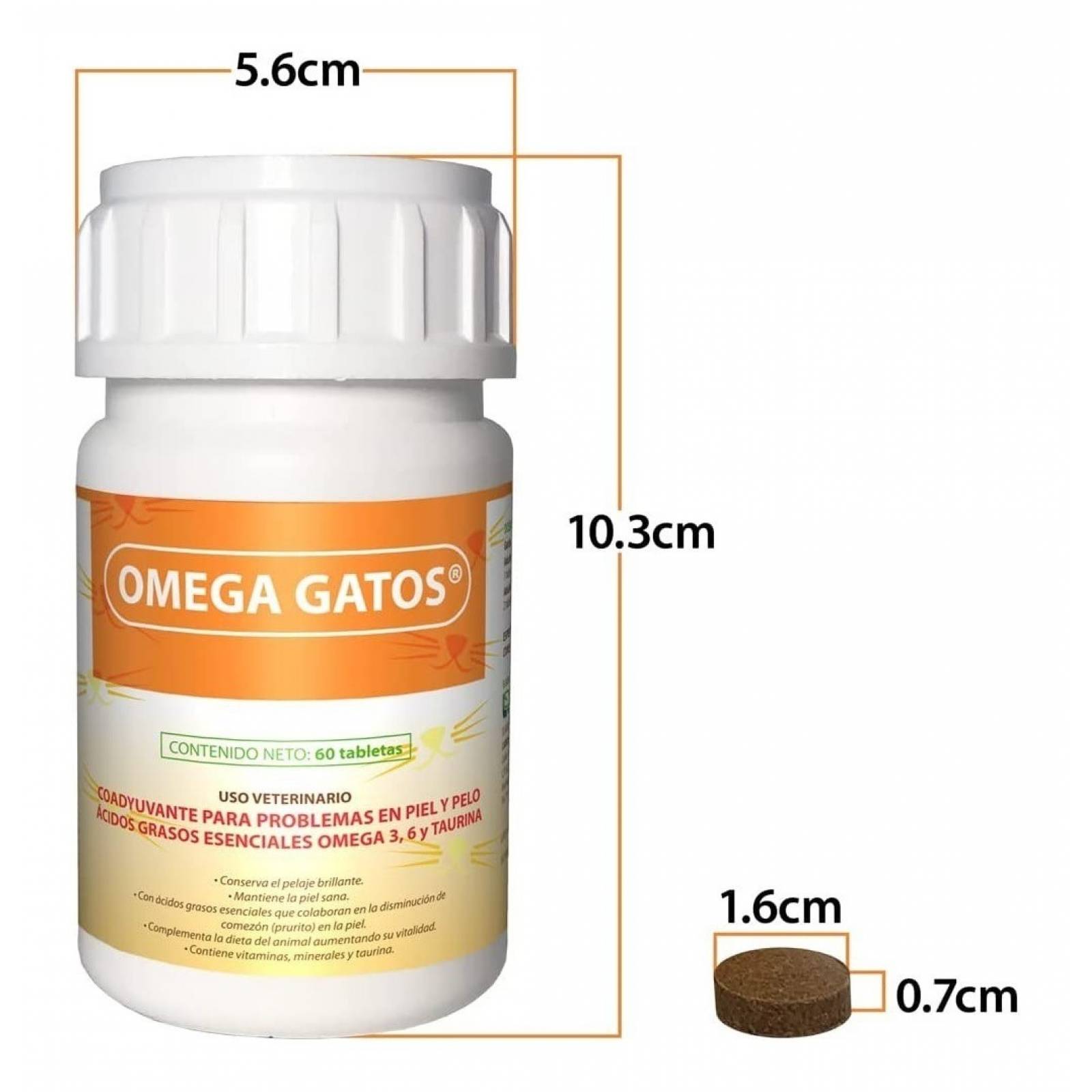 Ruiland Omega Gatos Para Piel Y Pelo Con Taurina 60 Tabs